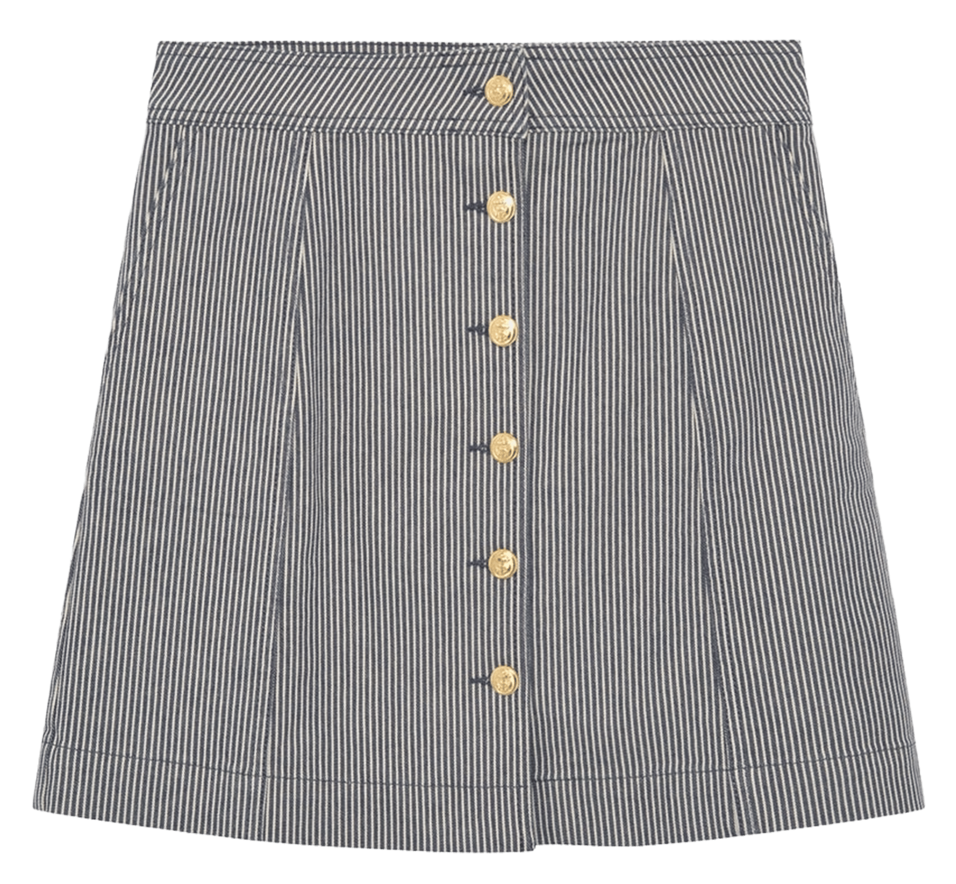 Falda corta evasé a rayas PABLO Azul