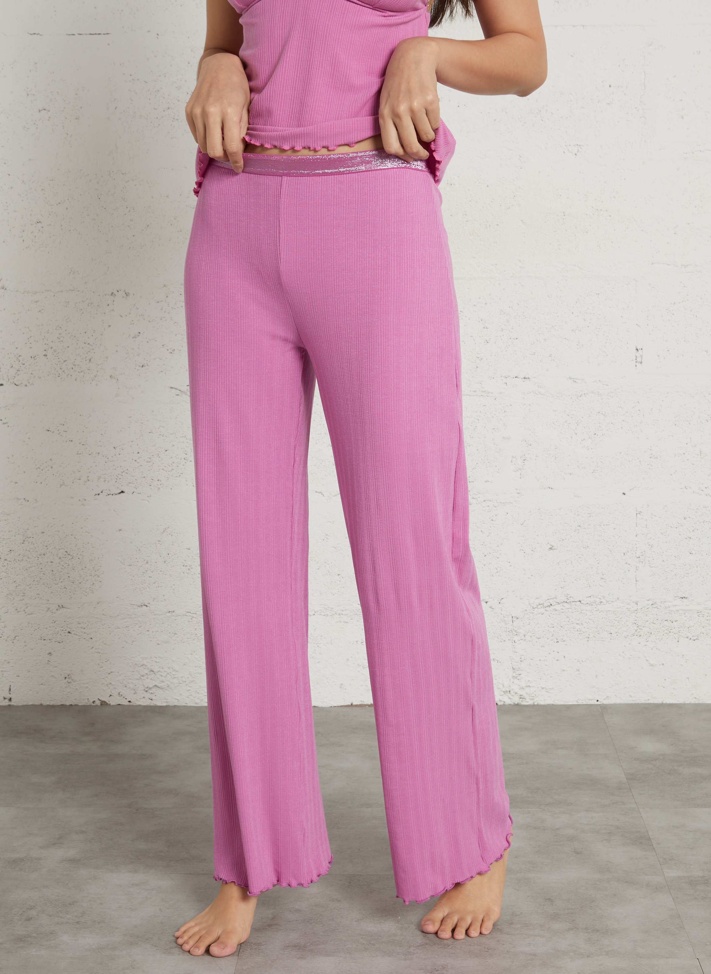 Weit geschnittene Hose LA NOUVELLE Rosa