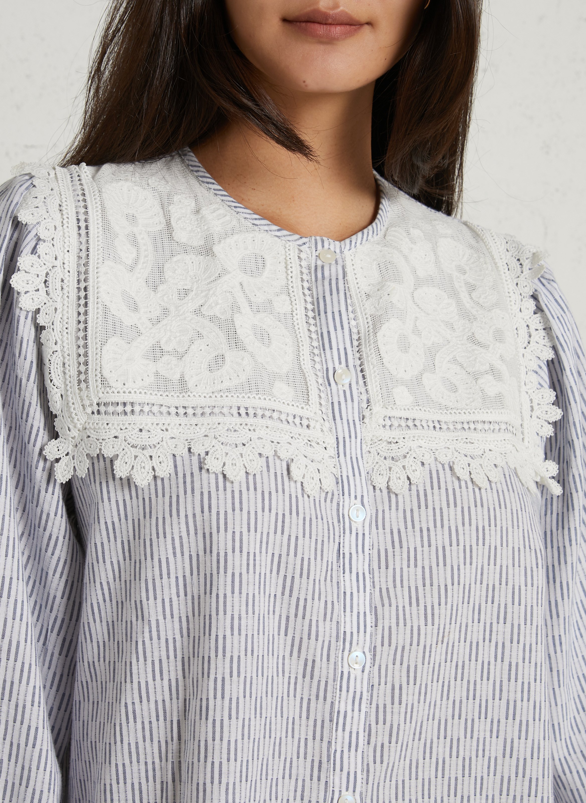 Round-neck cotton shirt LOUISE MISHA Multicolored