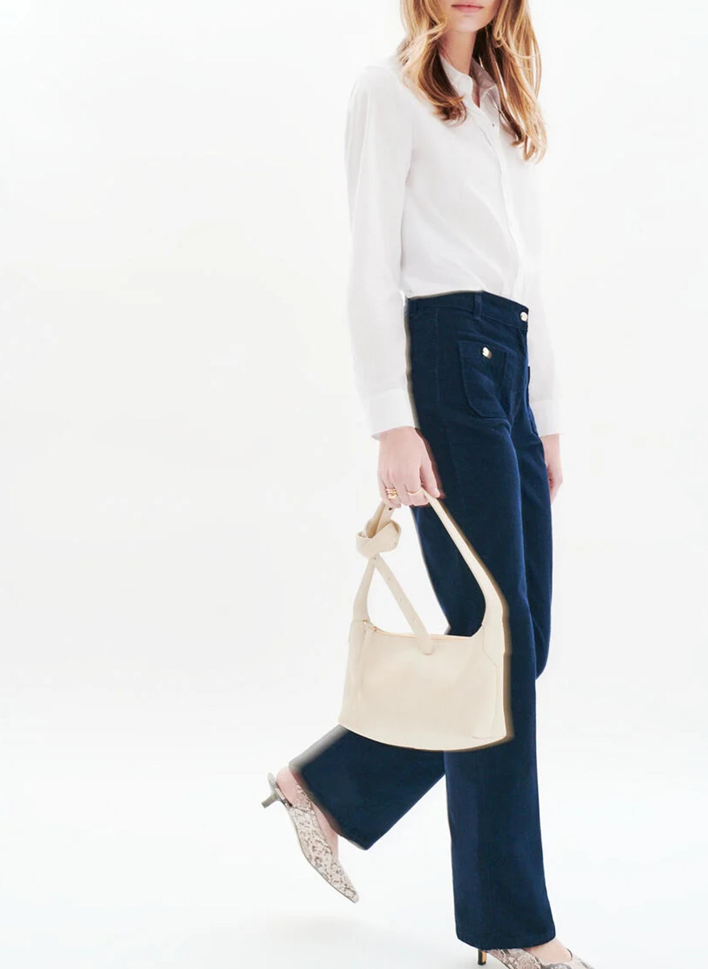 Bootcut-Samthose CAROLL Blau