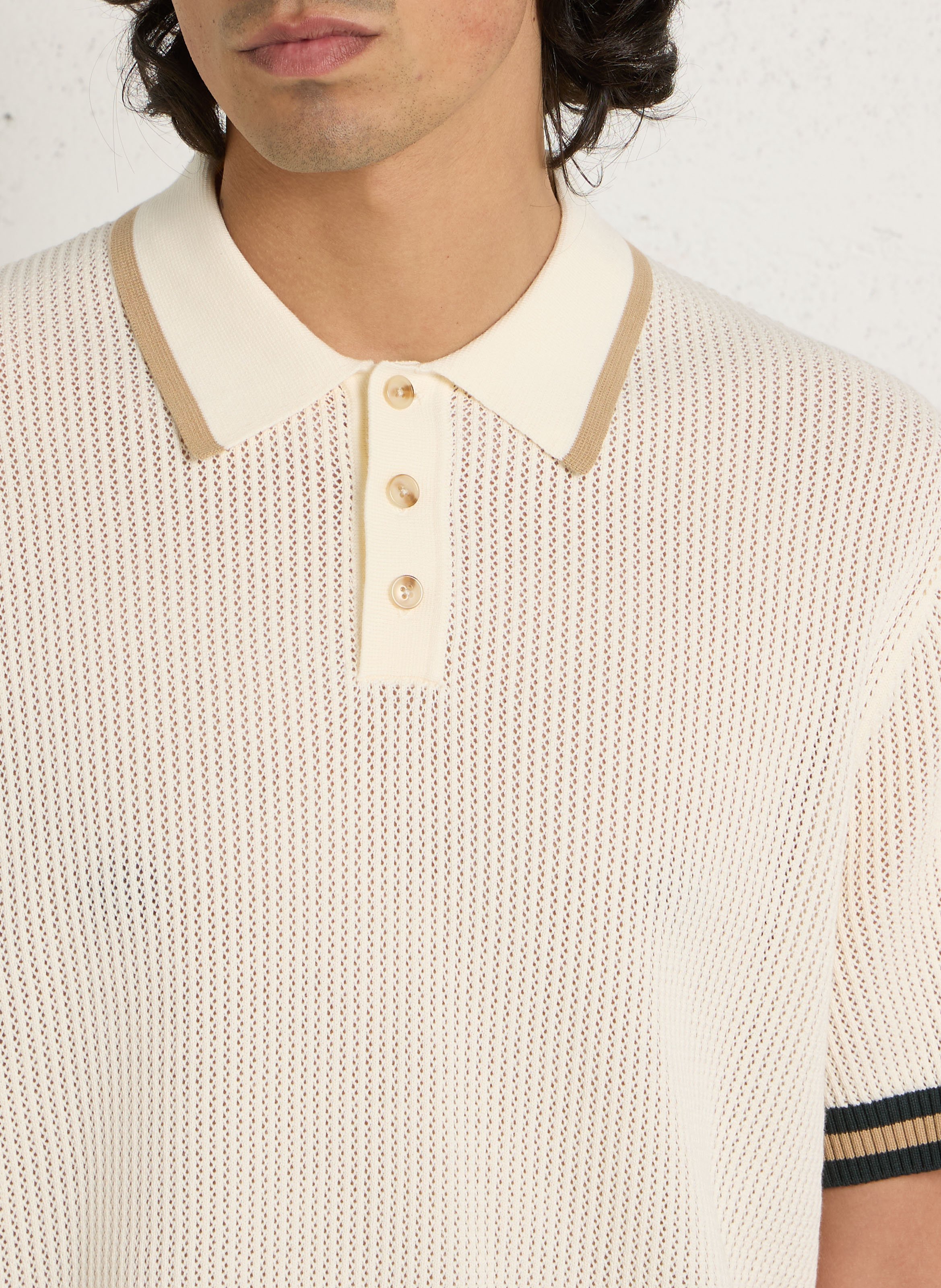 Loose-fit cotton polo shirt LES DEUX Beige