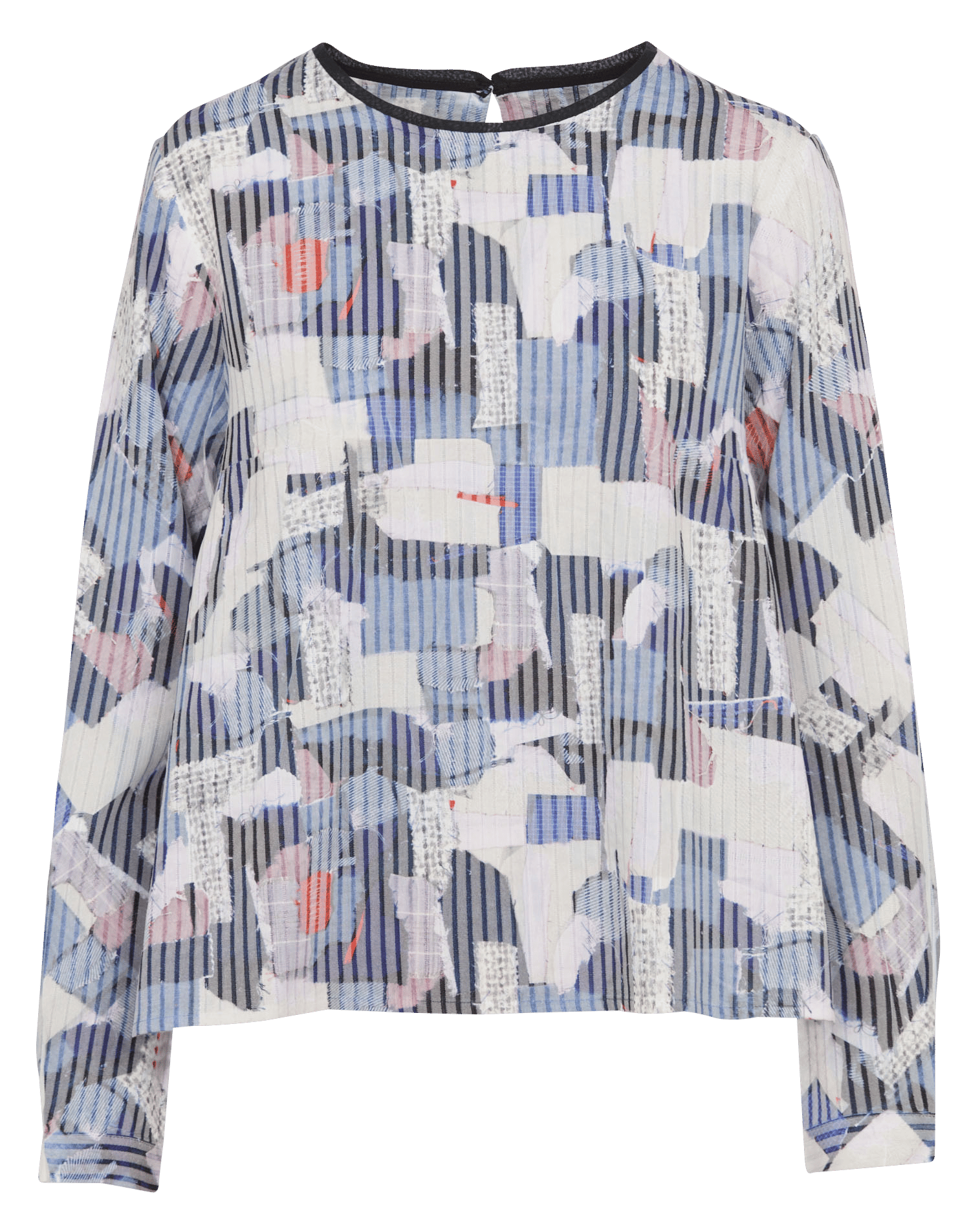 Blouse col rond imprimée COTELAC ACOTE Bleu