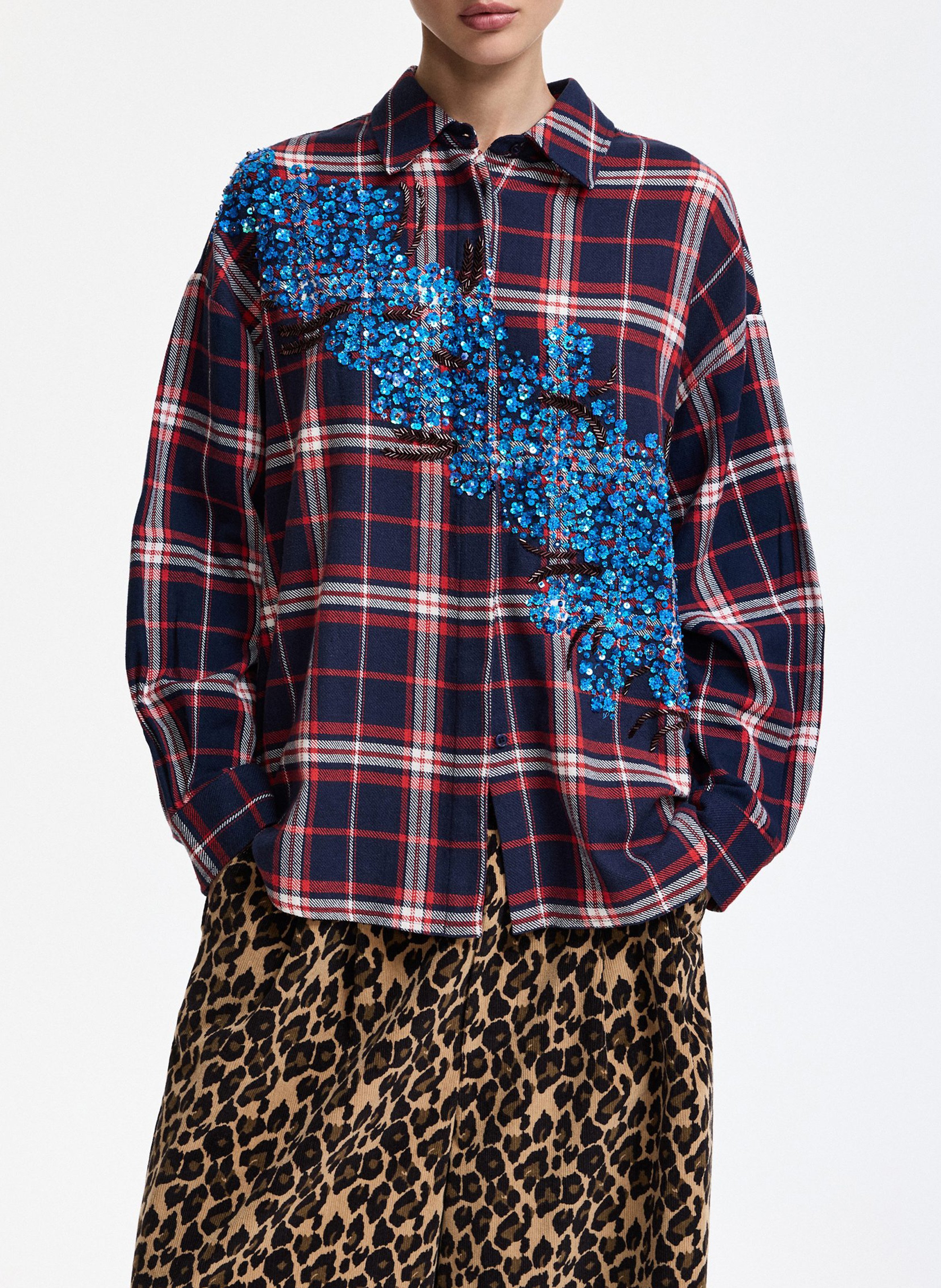 Chemise oversize en coton ESSENTIEL ANTWERP Rouge