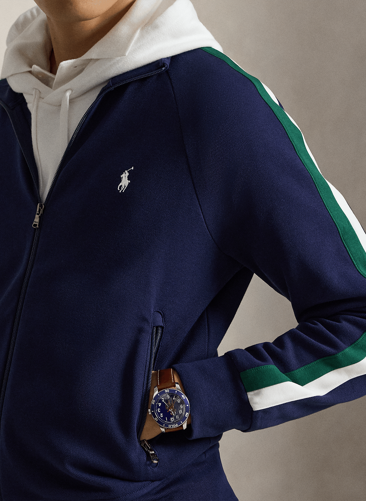 Slim-fit zip-up tracksuit top  POLO RALPH LAUREN Blue