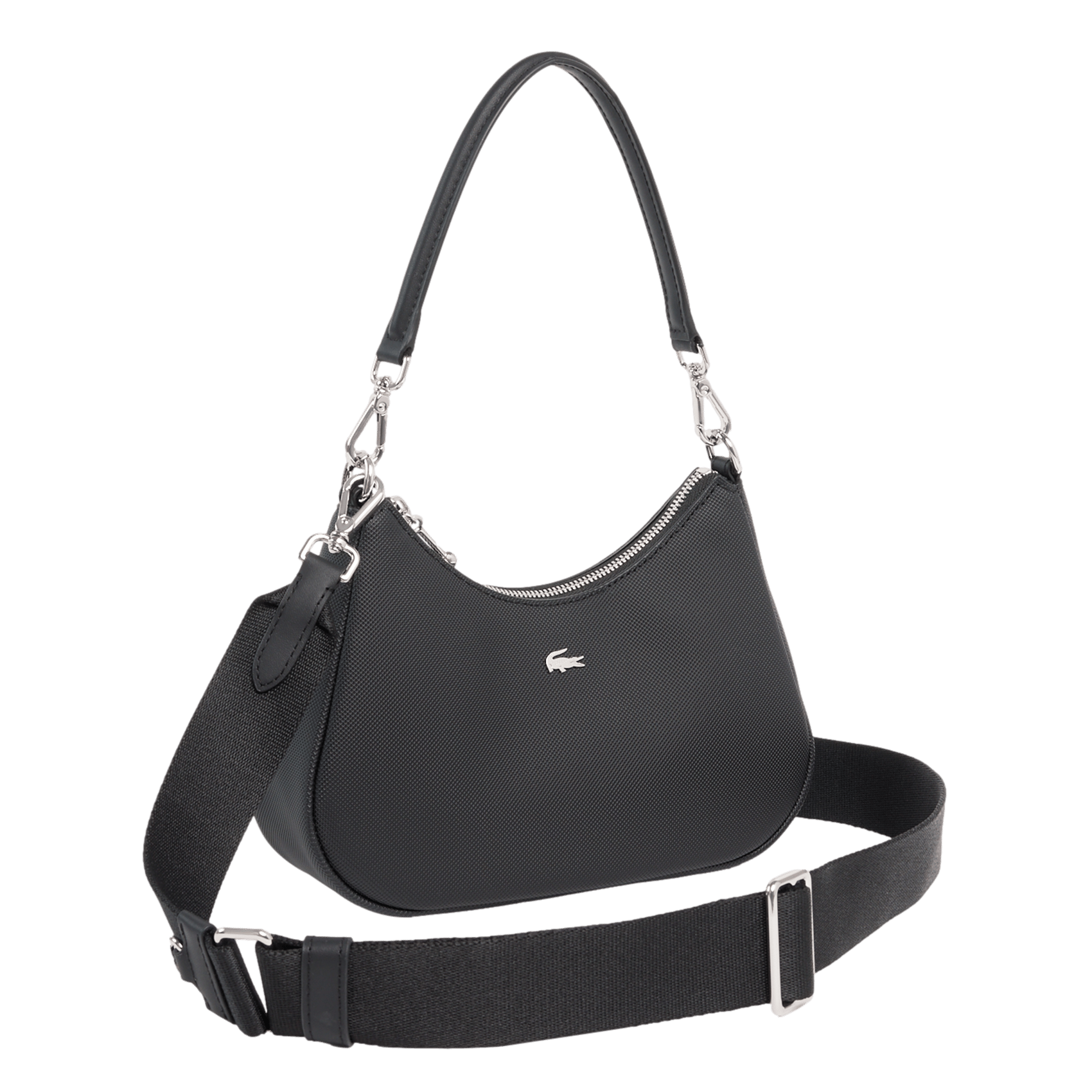 Tägliche Stadtschultertasche LACOSTE Schwarz