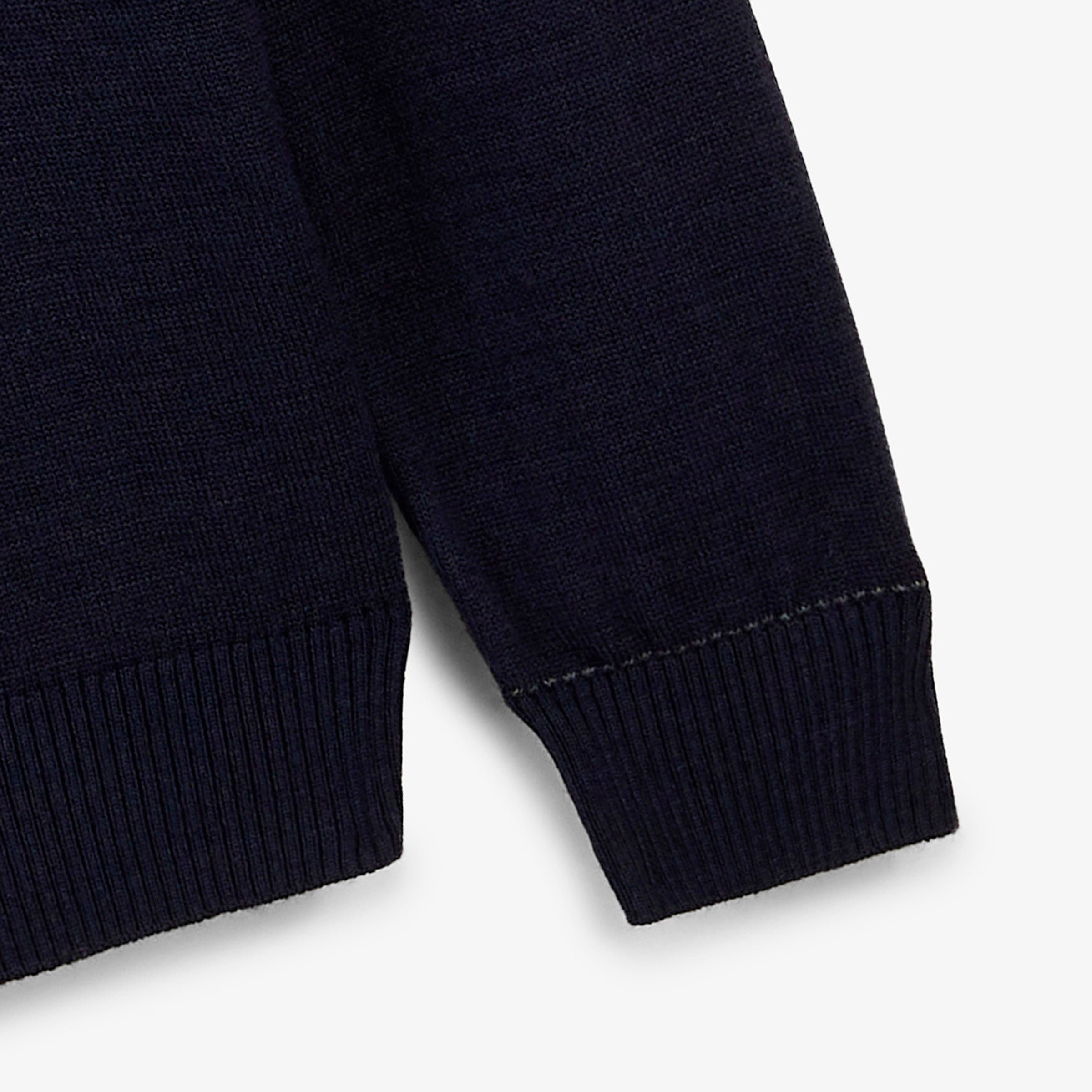 MARVINE Essential Navy Blue Zip-Neck Sweater SERGE BLANCO Blue