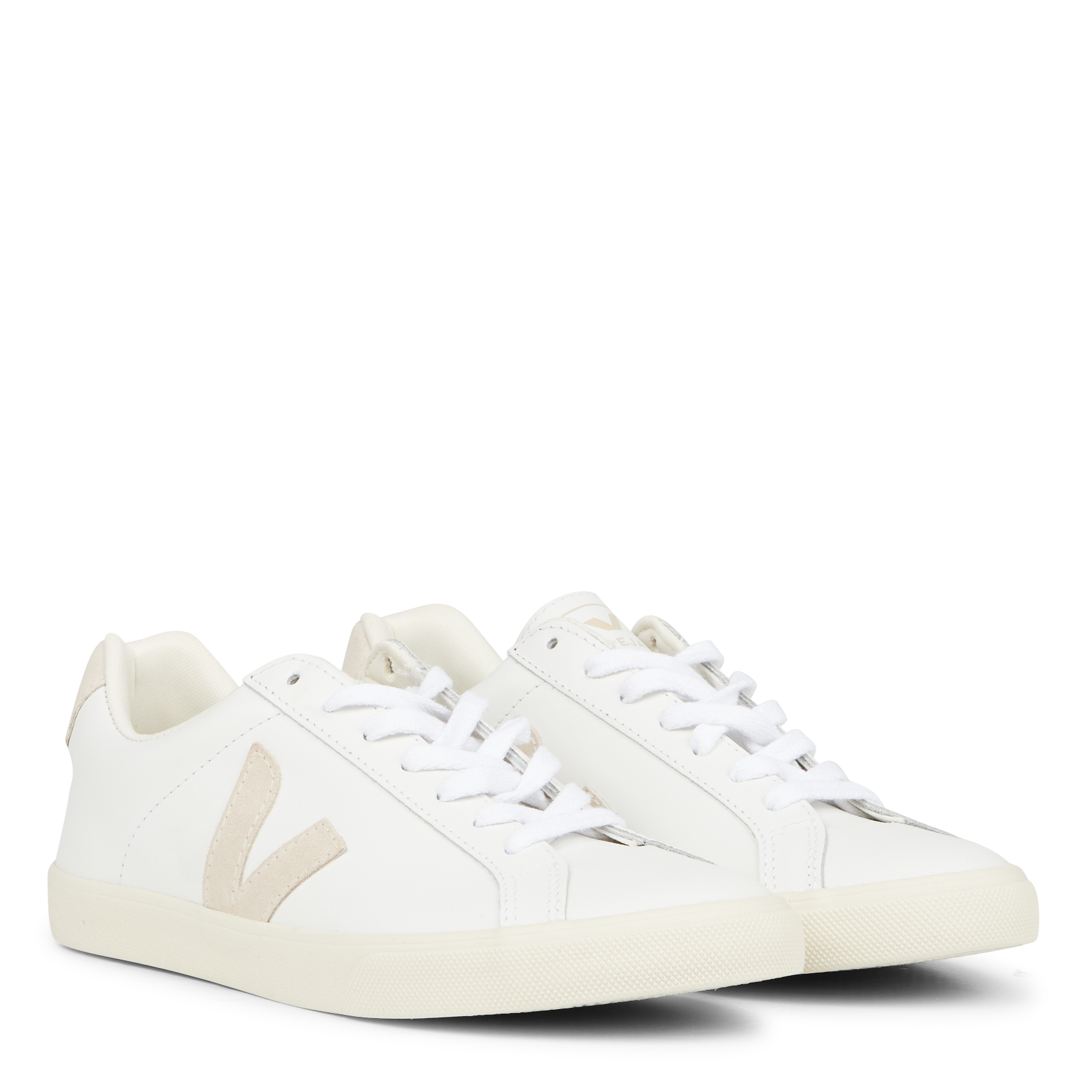 Logo leather low-top sneakers White