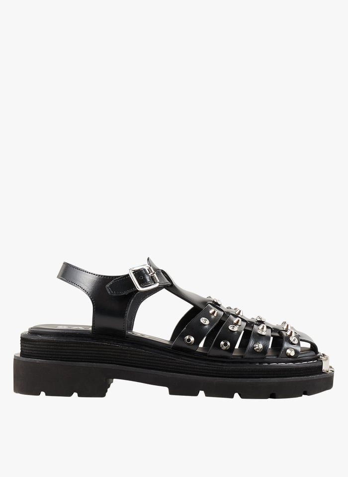 Sandale clearance noire cloutée