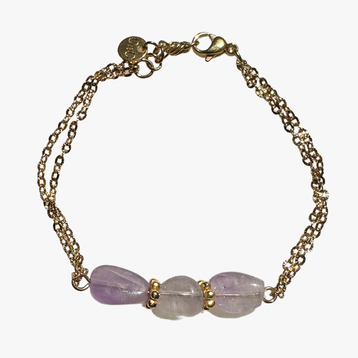 Amethyst bracelet GINANDGER Blue