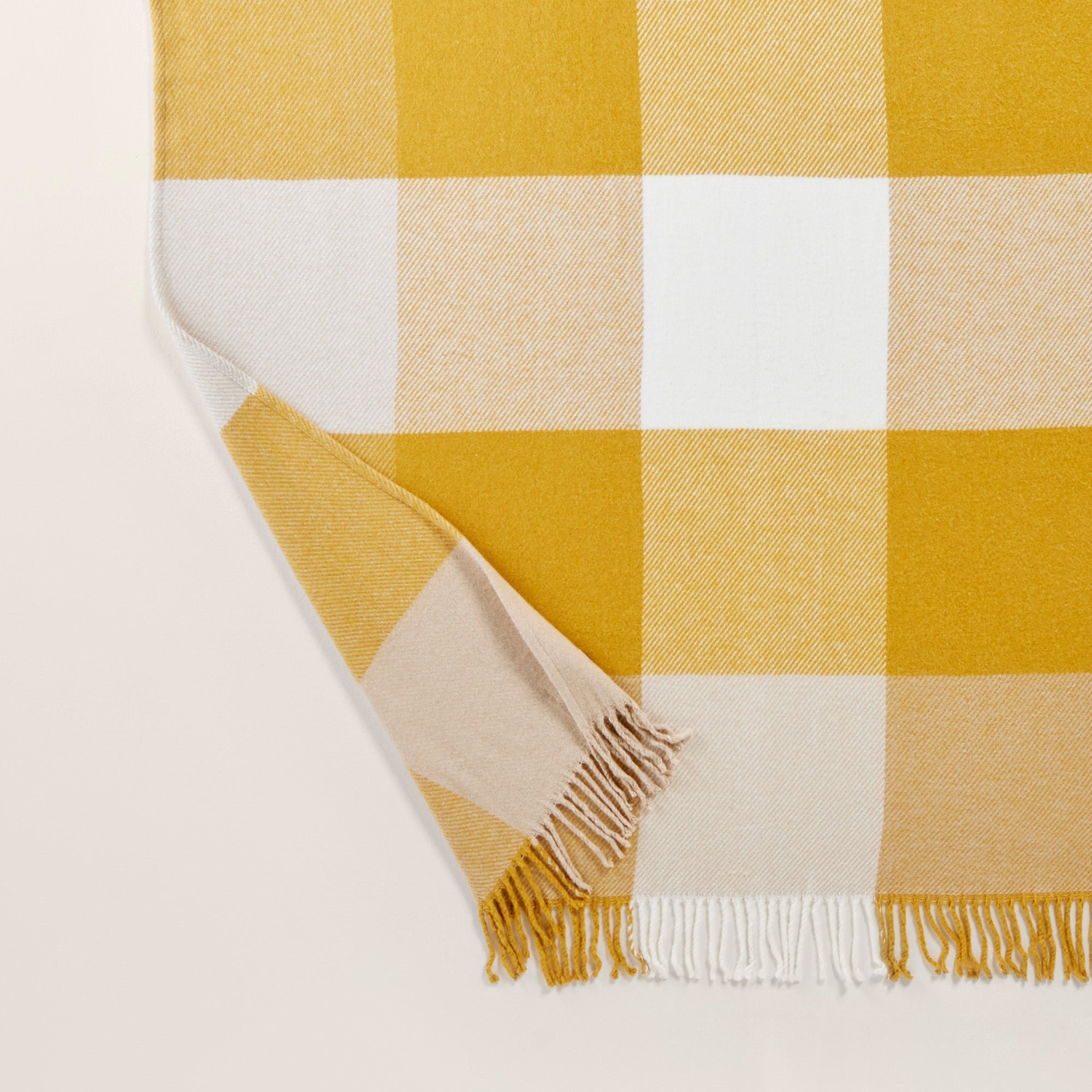 LIVIA - Cotton throw MADURA Yellow