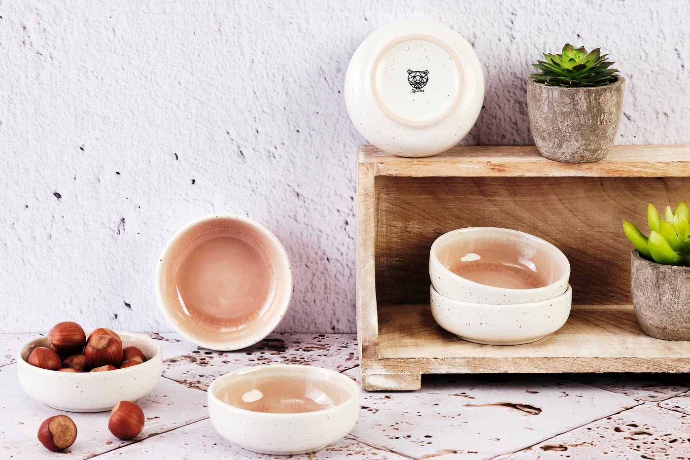 Oxygen bowl ø9cm - 6 pieces - powder pink BJORN Pink