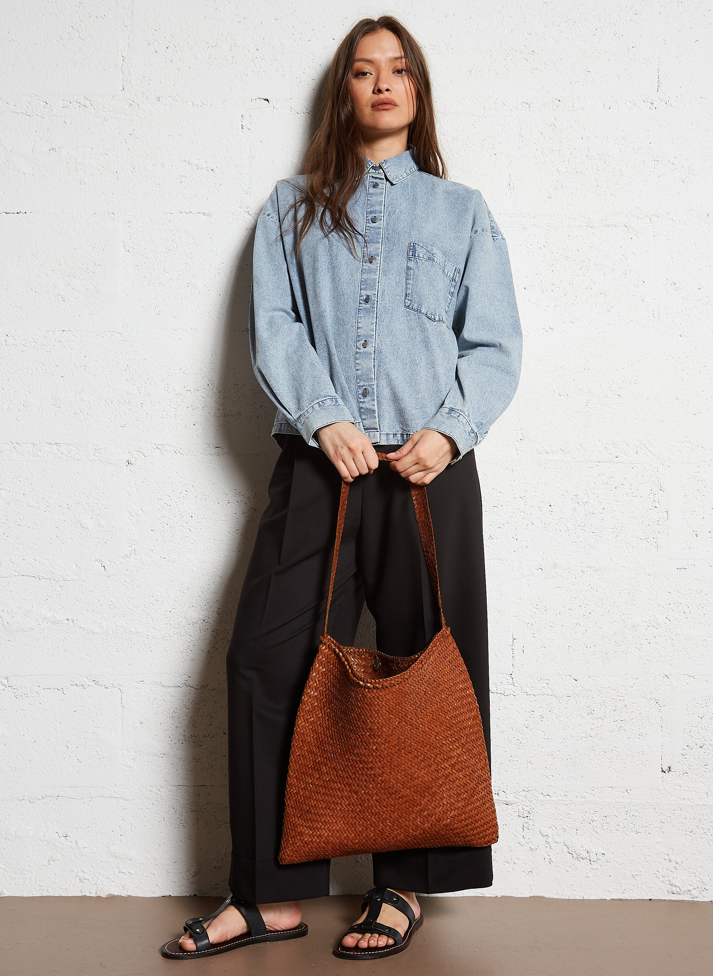 トートバッグ Dragon Diffusion Drawstring Inner Bag Beige Dragon Diffusion - NS Diagonal Triple Jump Pearl