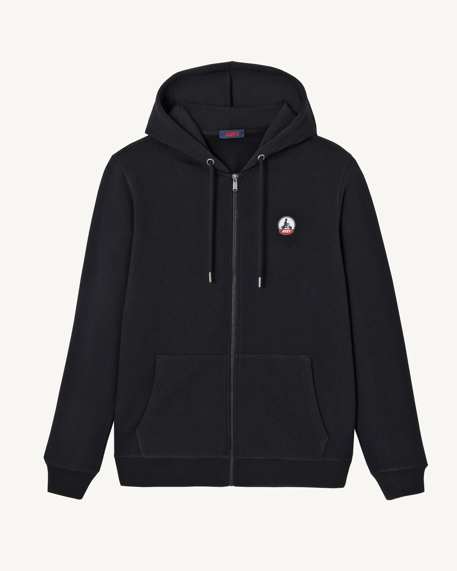 Men's organic cotton hooded sweatshirt from Mexico JOTT Black