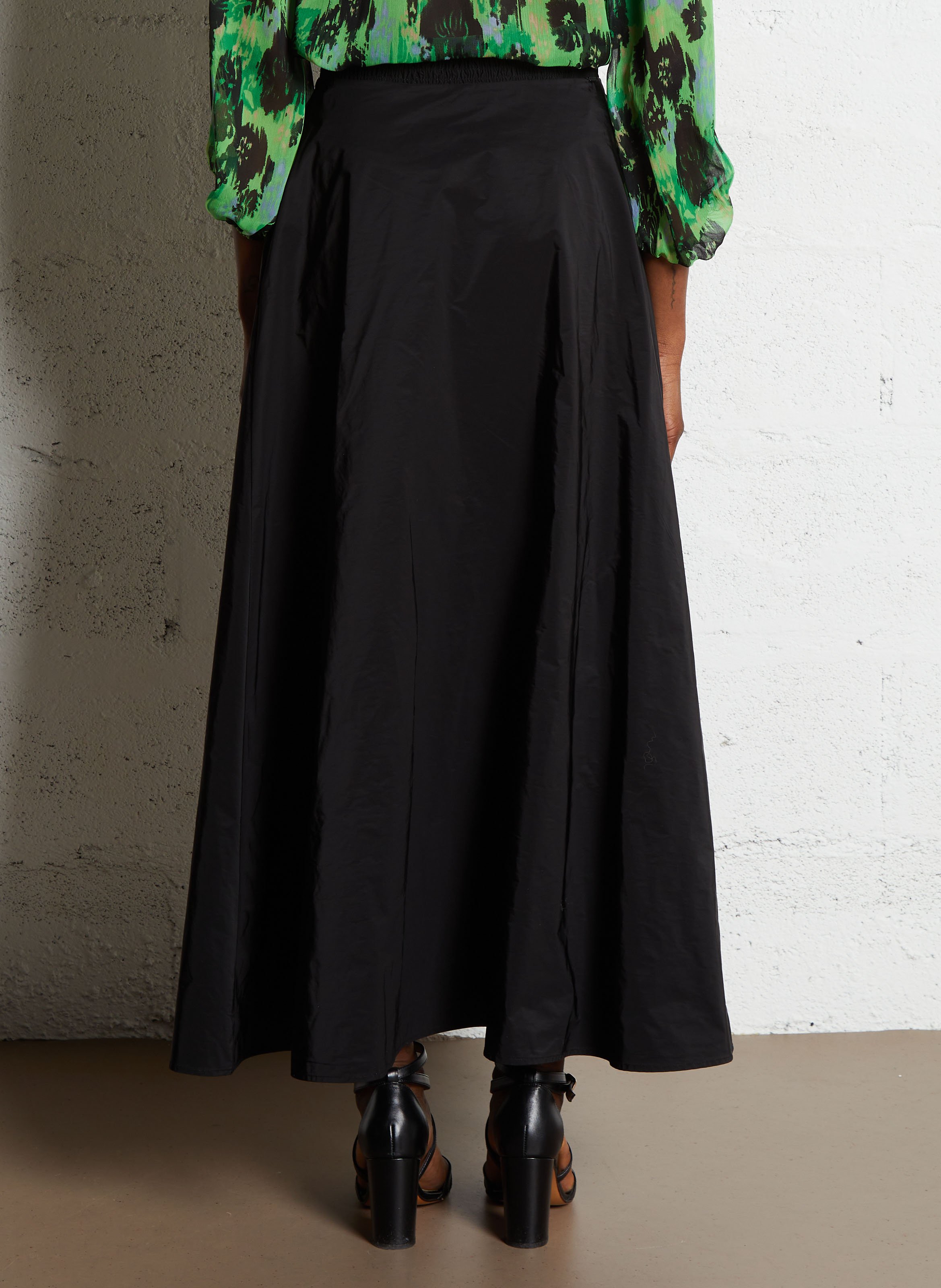 A-line maxi skirt Black