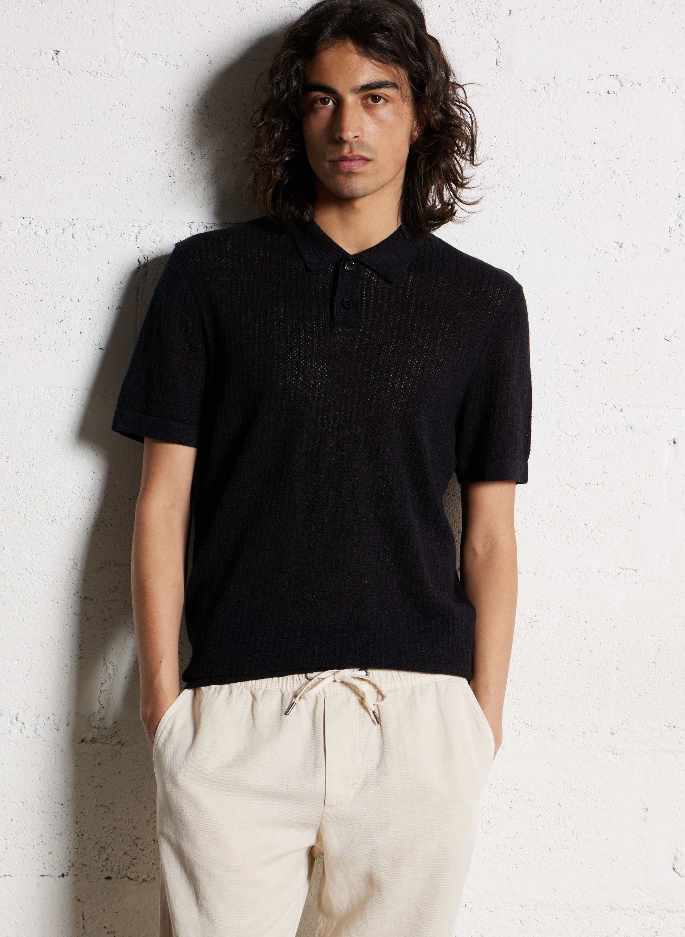 Polo - katoenblend IKKS Zwart