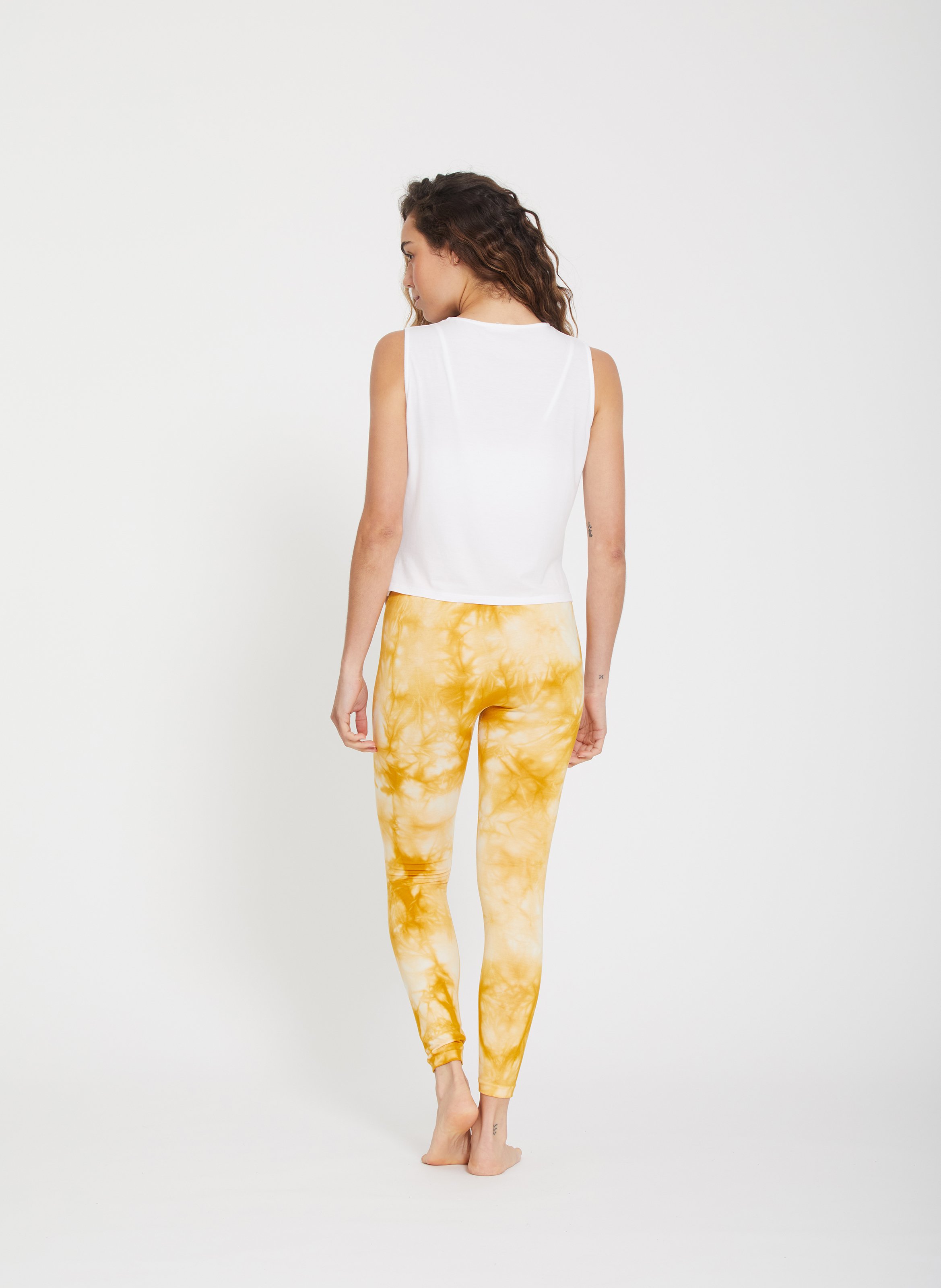 Débardeur de yoga droit en maille fine YOGA SEARCHER Blanc