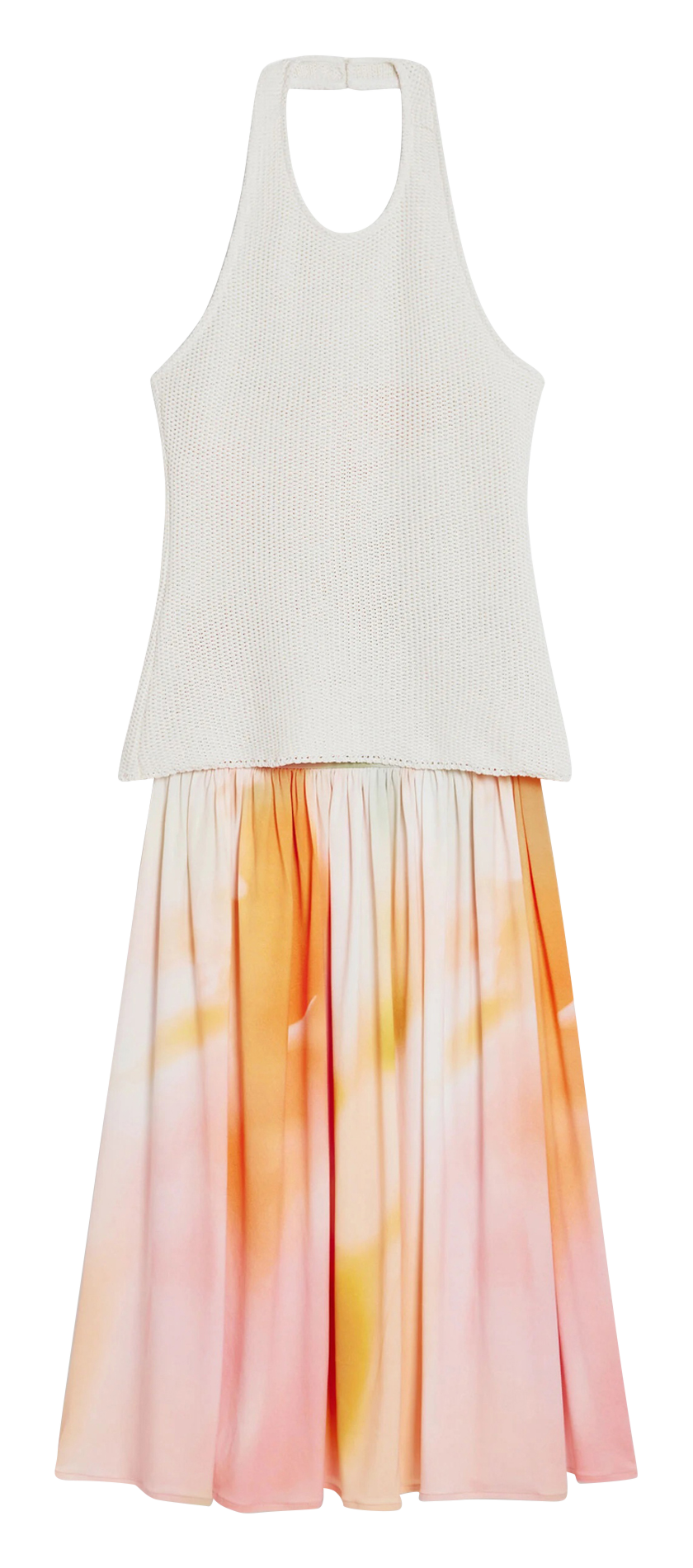 Robe midi bustier 2 en 1 imprimée DESIGUAL Blanc