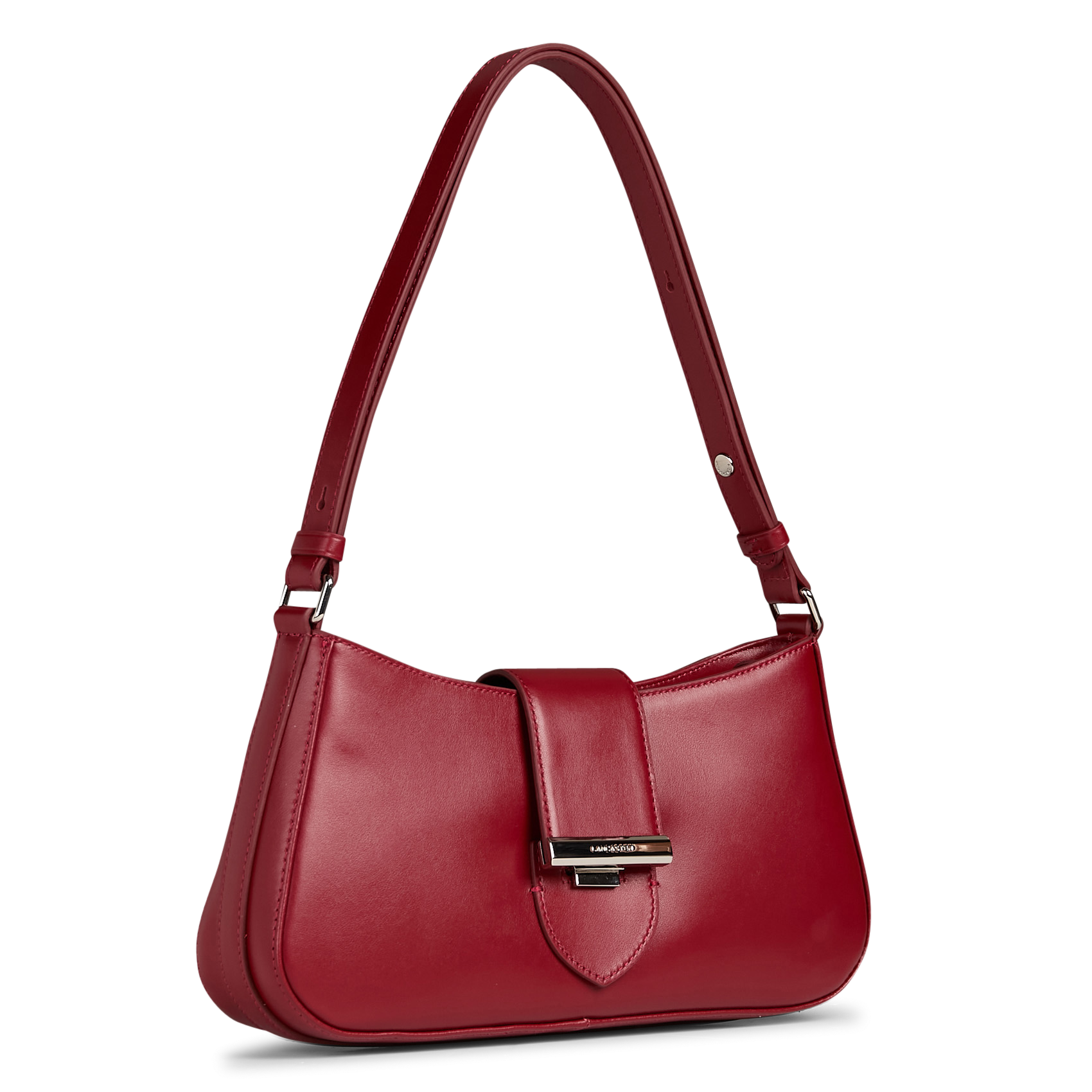 Sac porté épaule en cuir LANCASTER PARIS Rouge