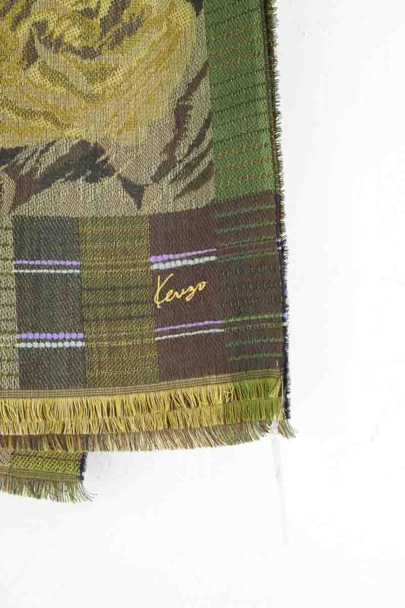 Leather jacket with hood KENZO - SECONDE MAIN Multicolored