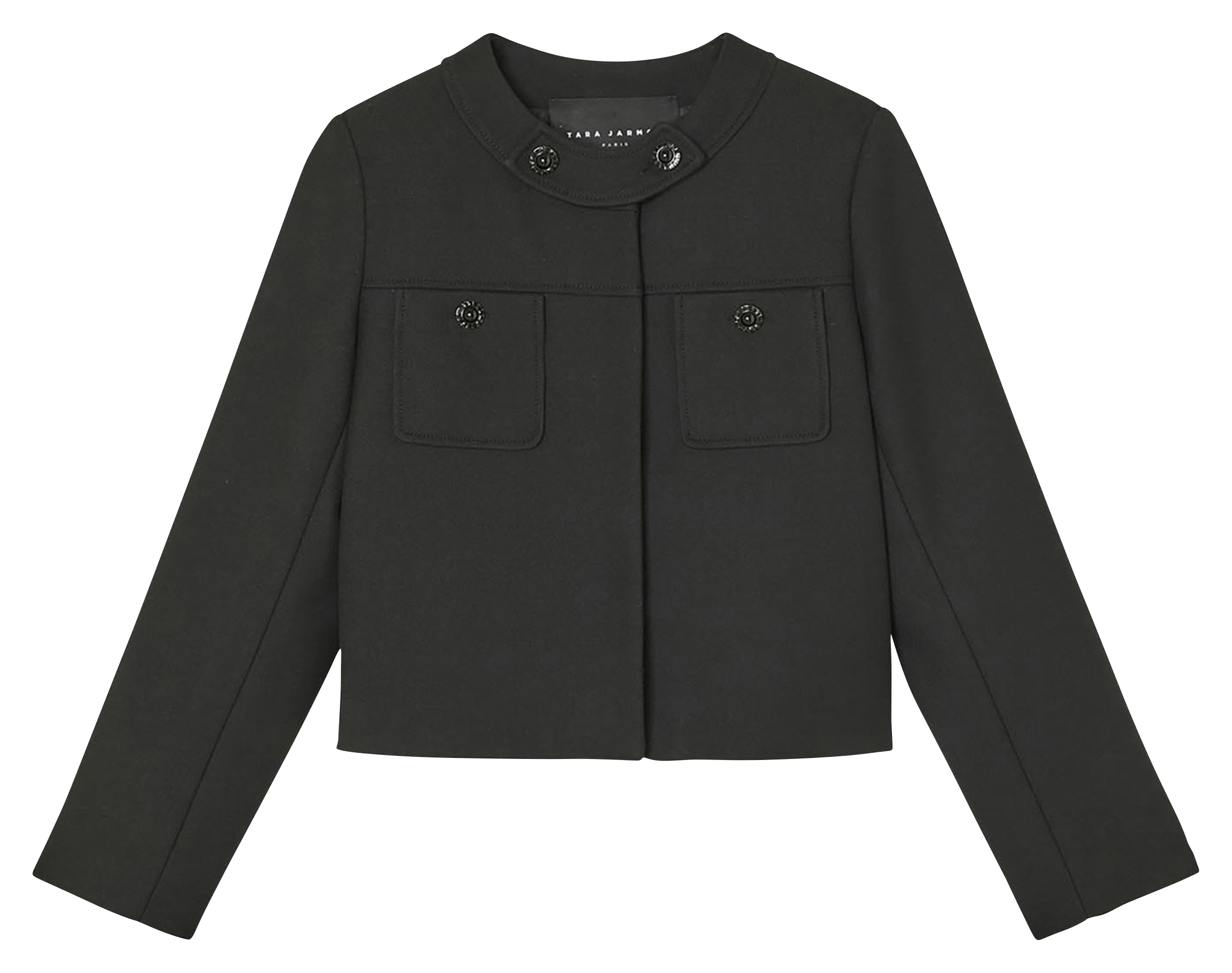 Veste courte manches longues boutonnée TARA JARMON Noir
