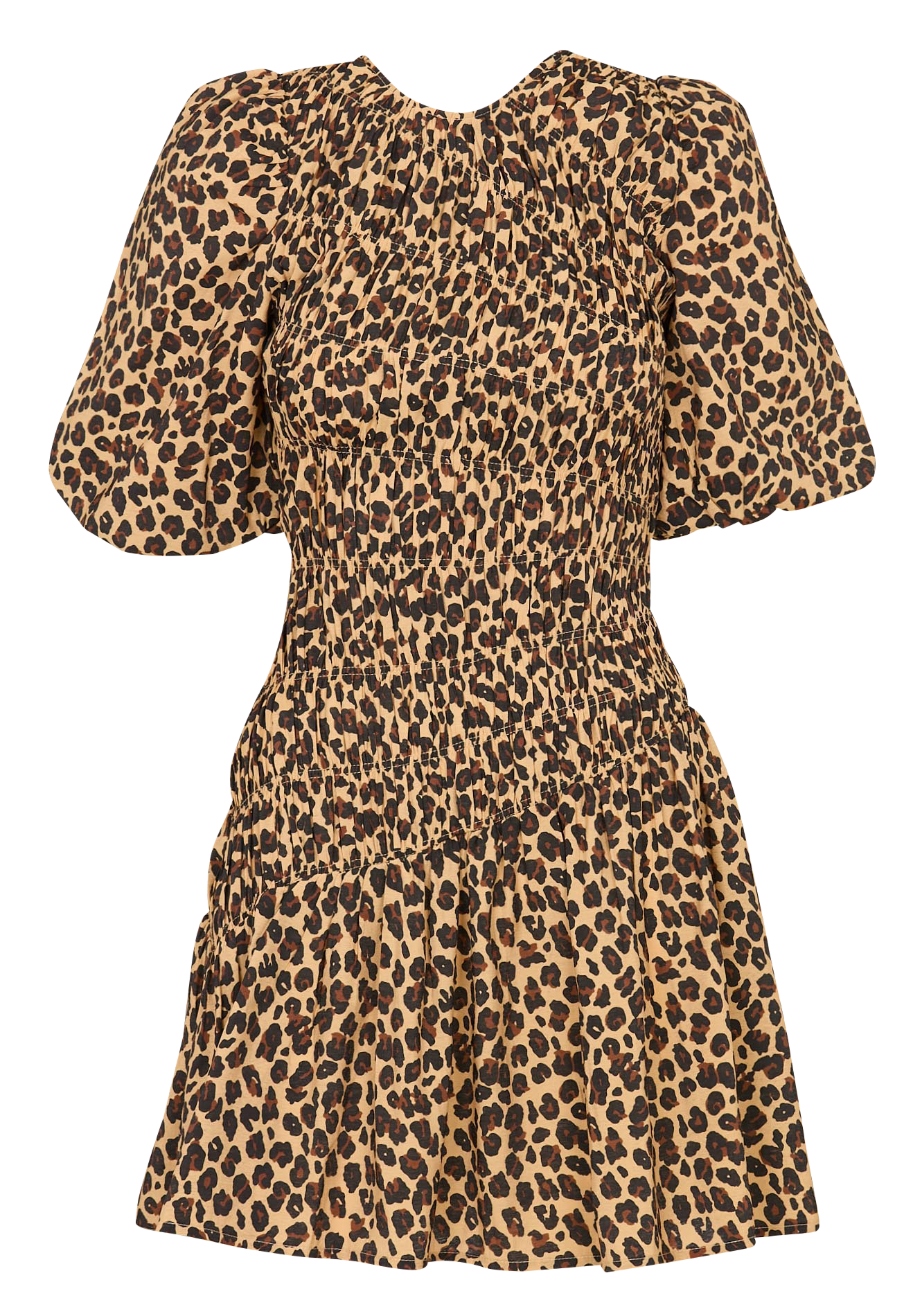 Robe courte élastiquée léopard NEVER FULLY DRESSED Multicolore