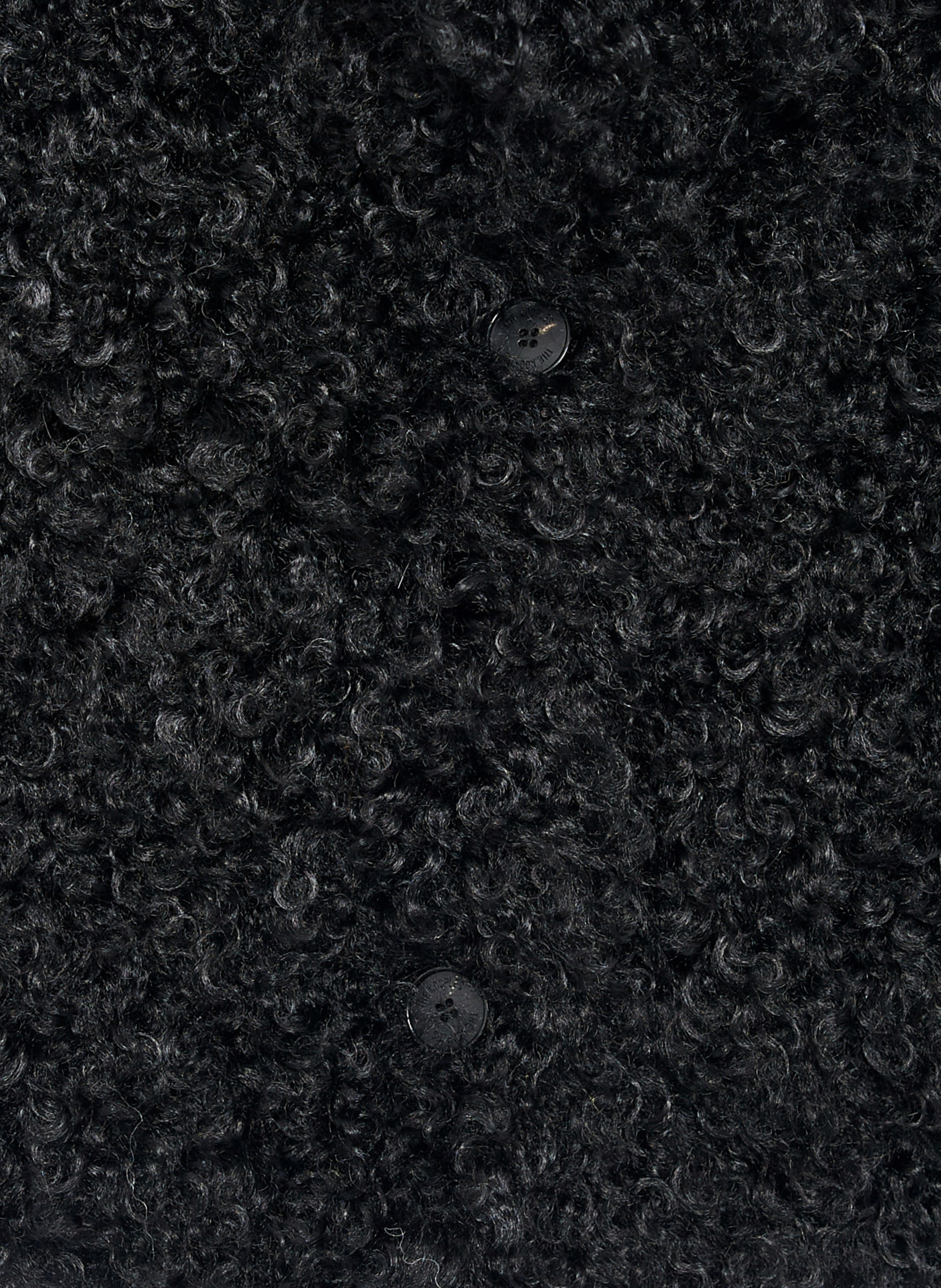 Fur-effect coat Black