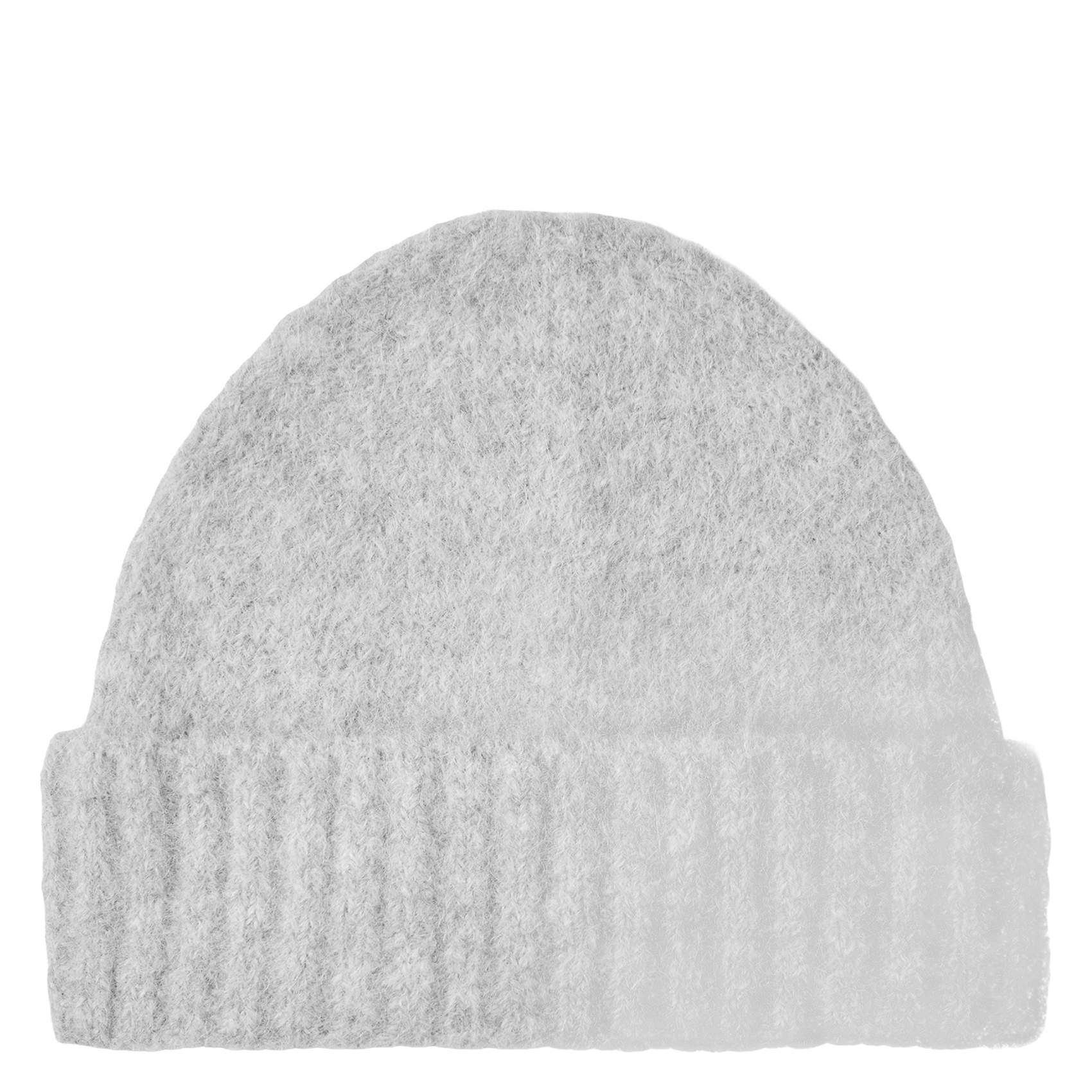 Muts met omgeslagen rand van gemengde alpaca wol SAMSOE SAMSOE Zilver