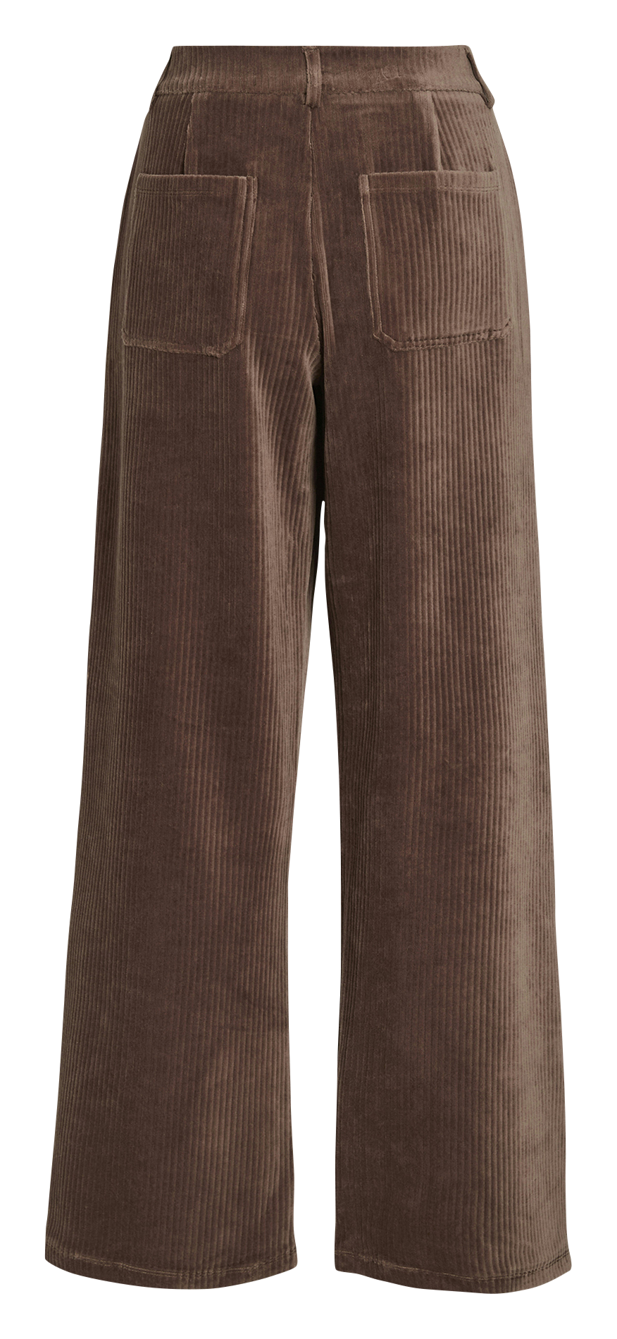 Pantalon large en coton mélangé VILA Marron
