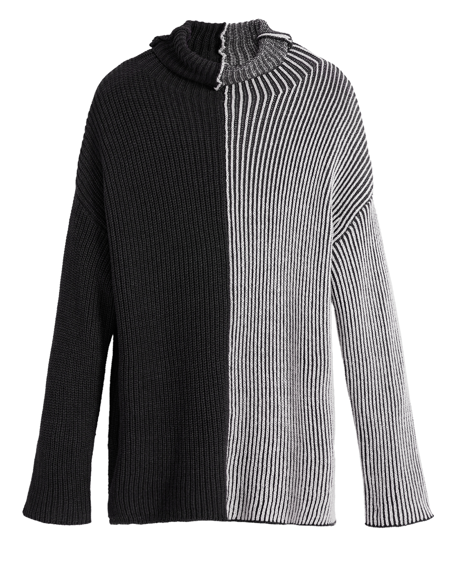 Pull col montant en coton mélangé DESIGUAL Noir