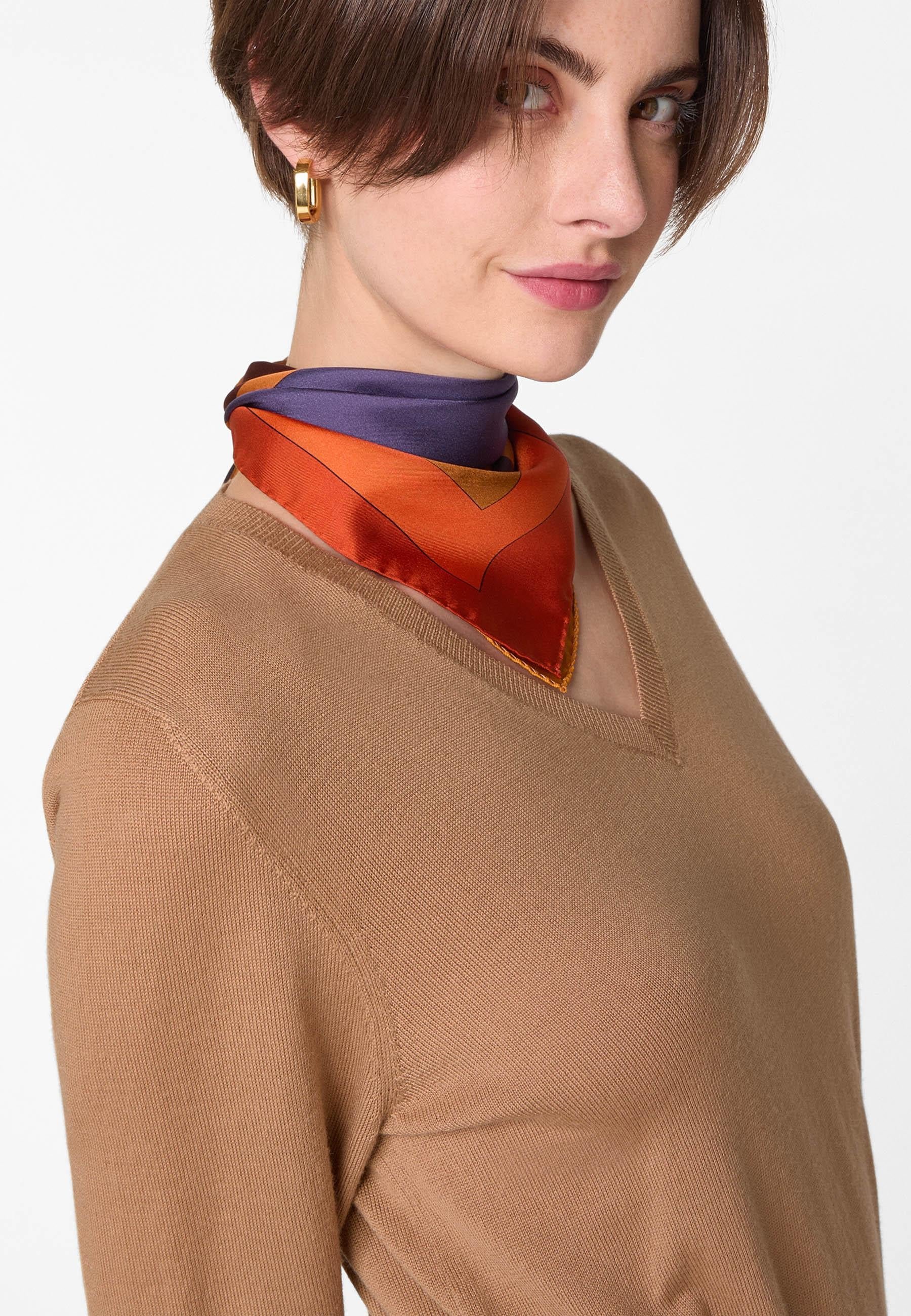 Bunelle wool V-neck sweater RODIER Brown