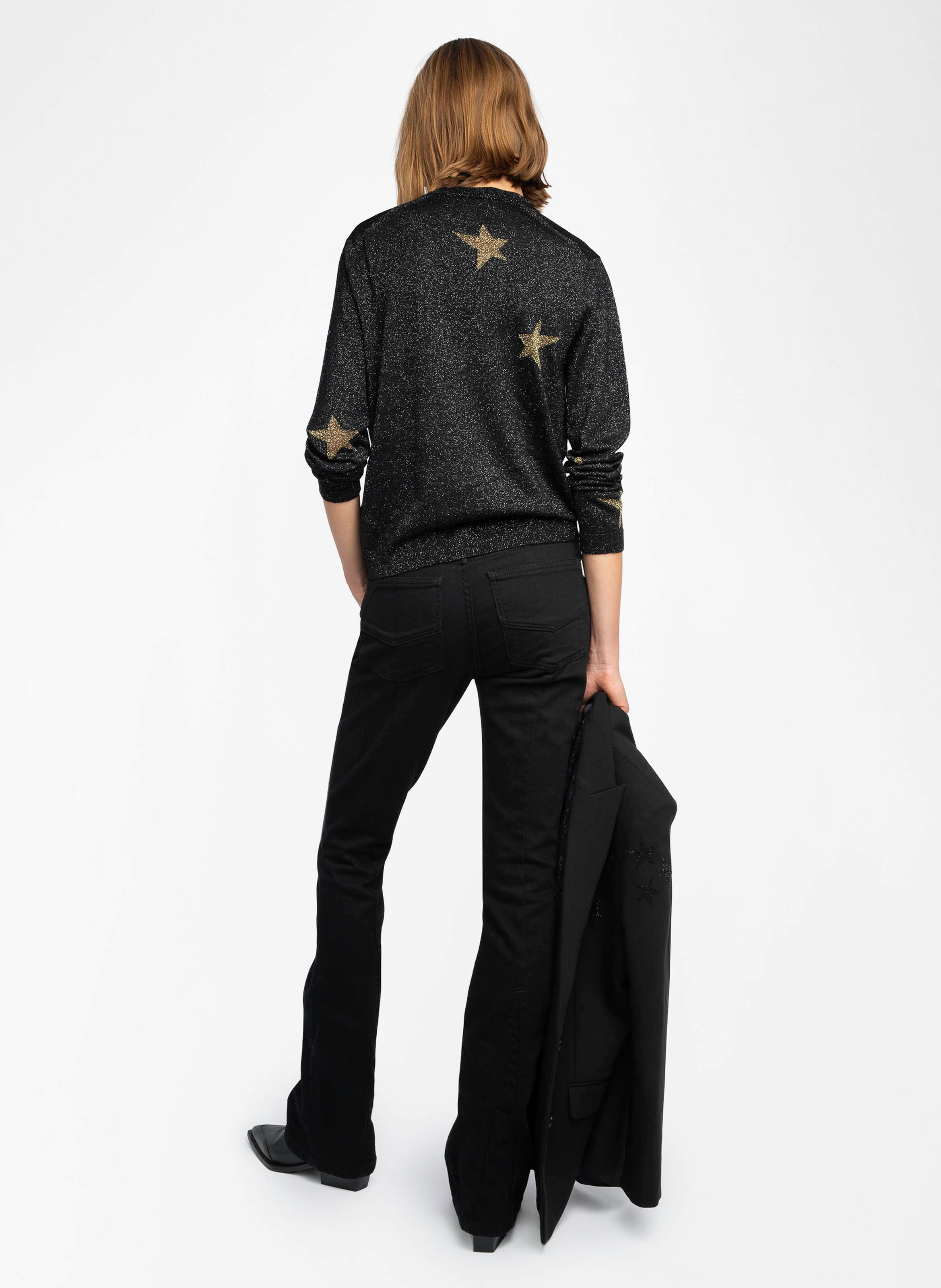 Pull col V en laine mélangée ZADIG&VOLTAIRE Noir