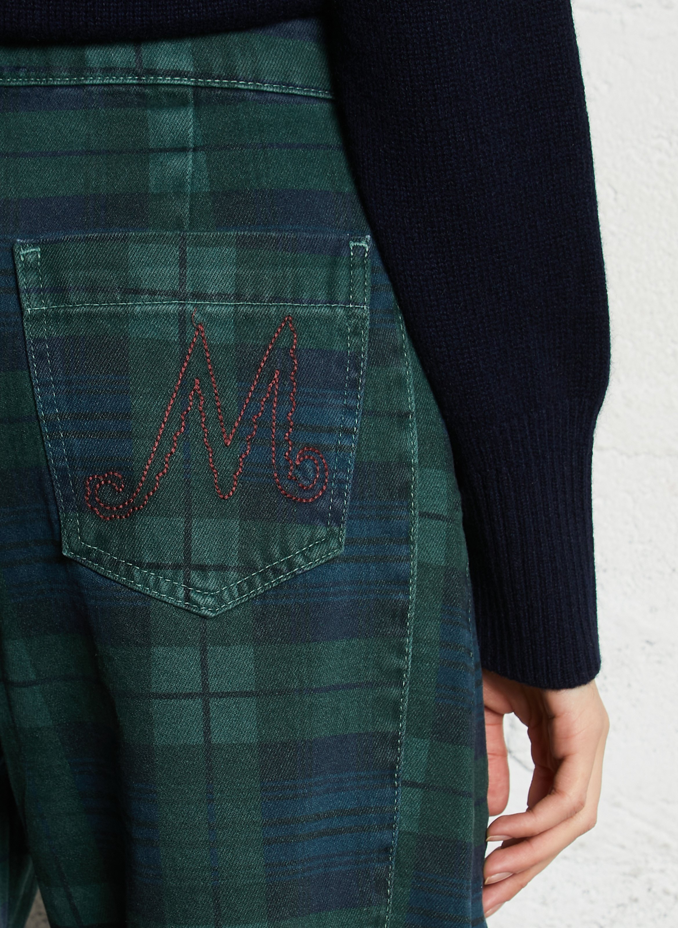 Jean droit à carreaux DAMSON MADDER Bleu