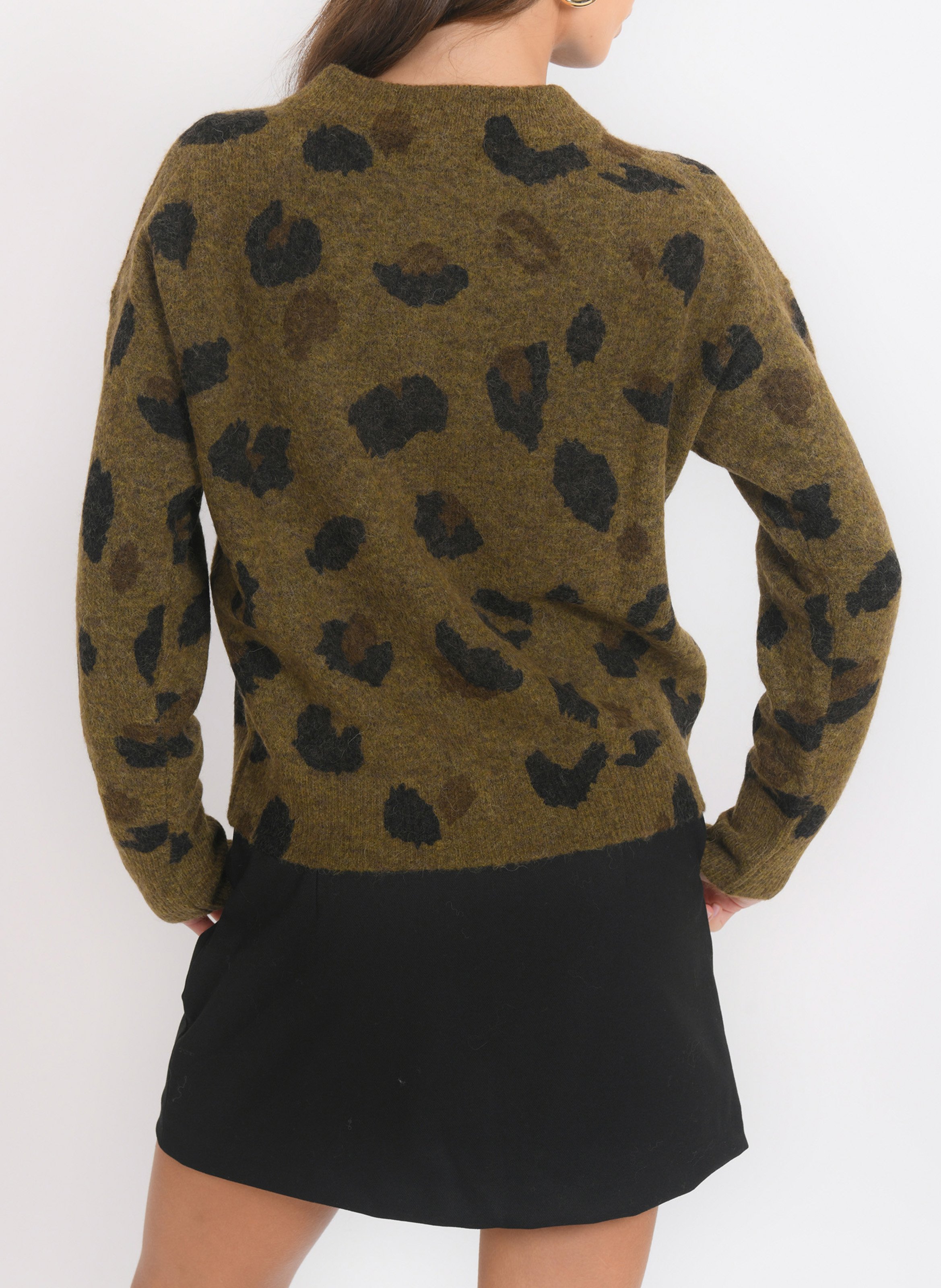 Pull imprimé en laine mélangée KOOKAI Kaki