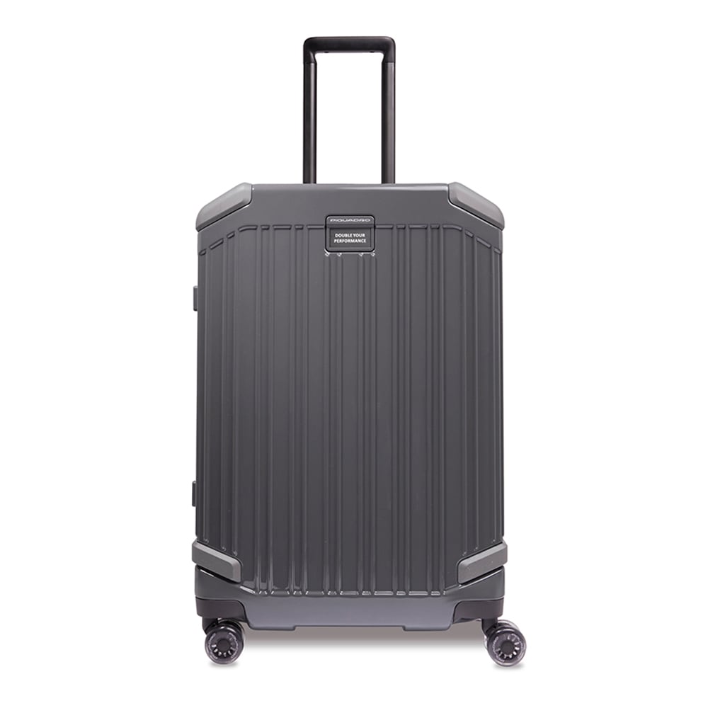 Medium 4-wheel trolley suitcase with TSA lock PIQUADRO Grey