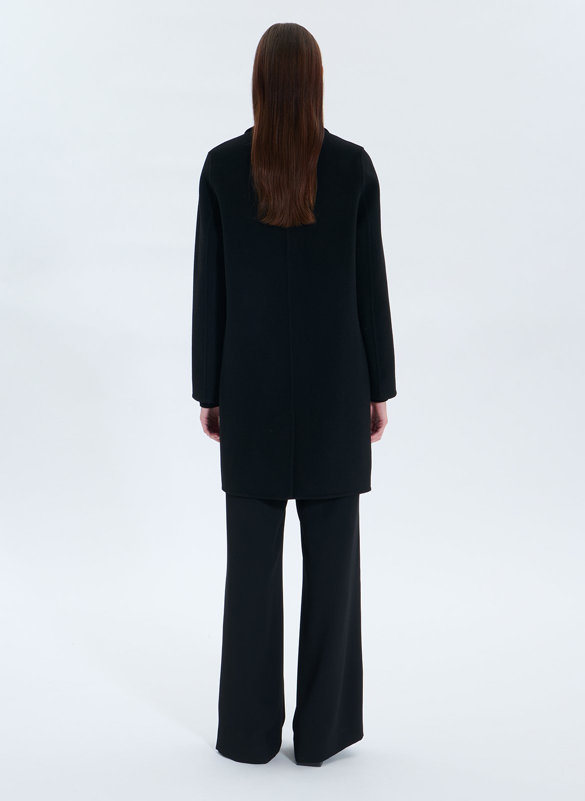 Oversized wool-blend coat with tailored collar ZAPA Black