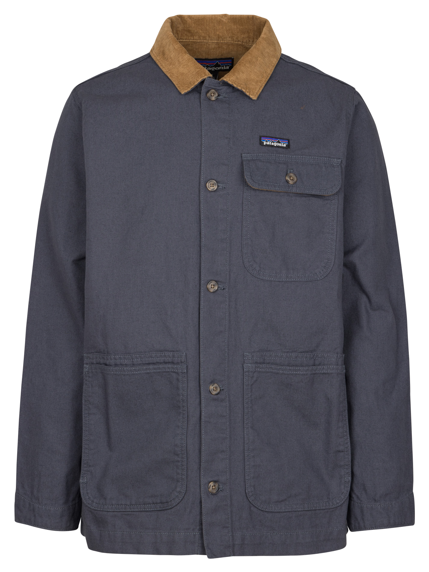 Straight fit classic collar organic cotton jacket PATAGONIA Black