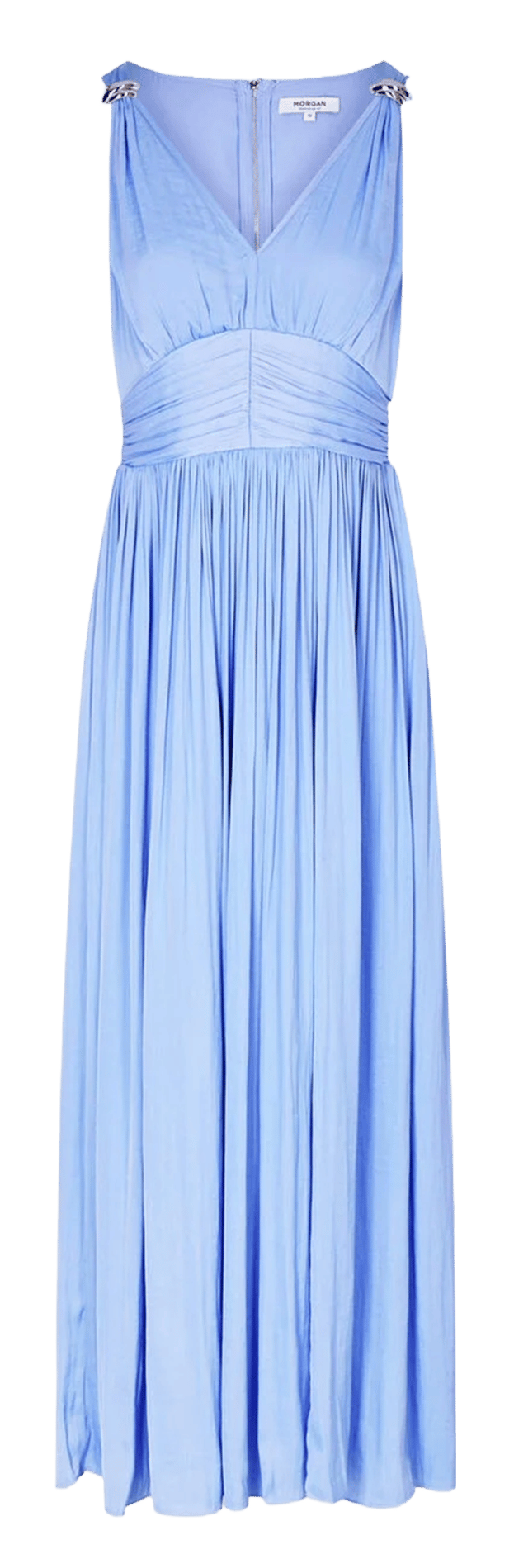 Long V-neck dress MORGAN Blue