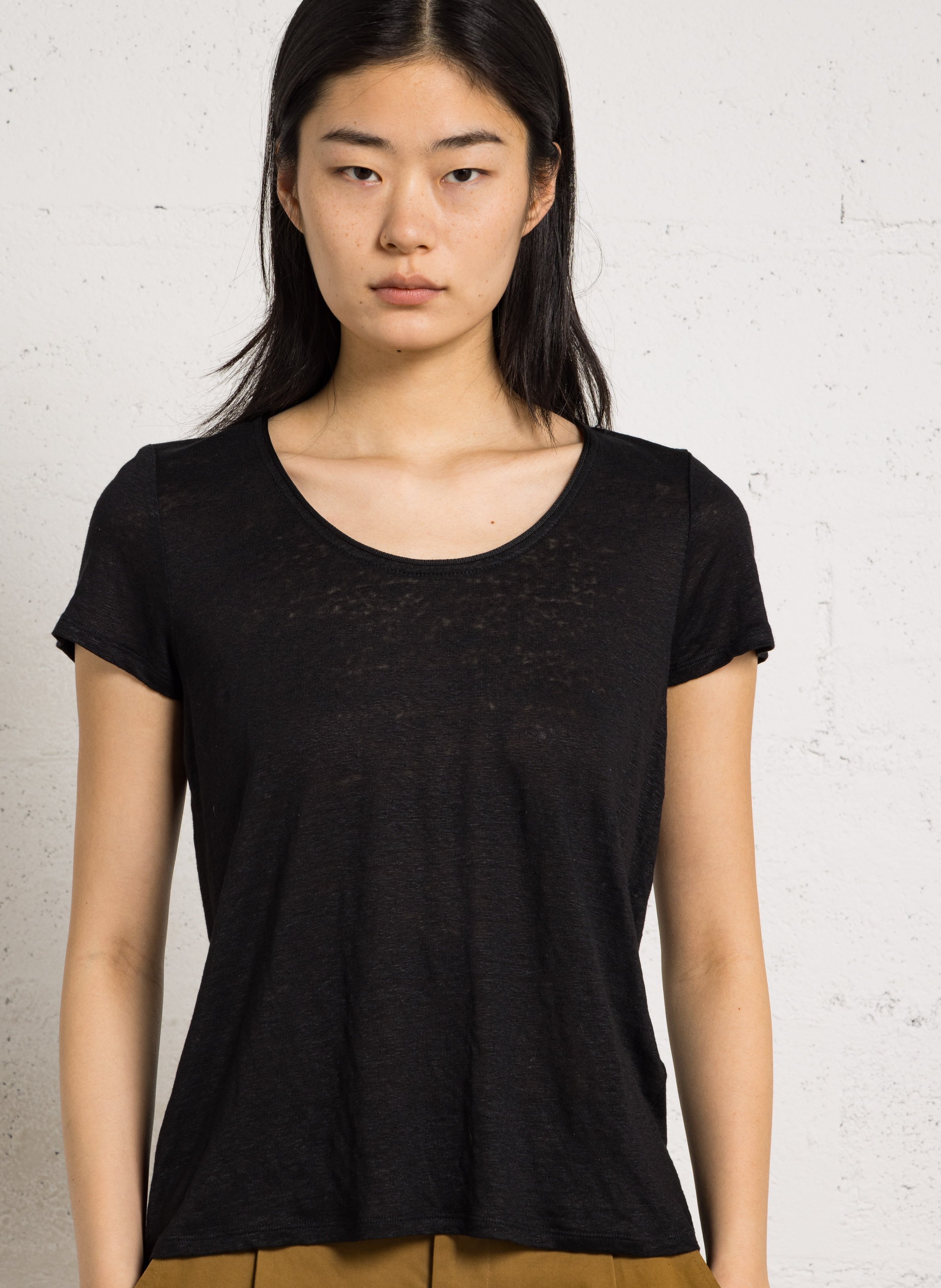 Linen T-shirt SUD EXPRESS Black