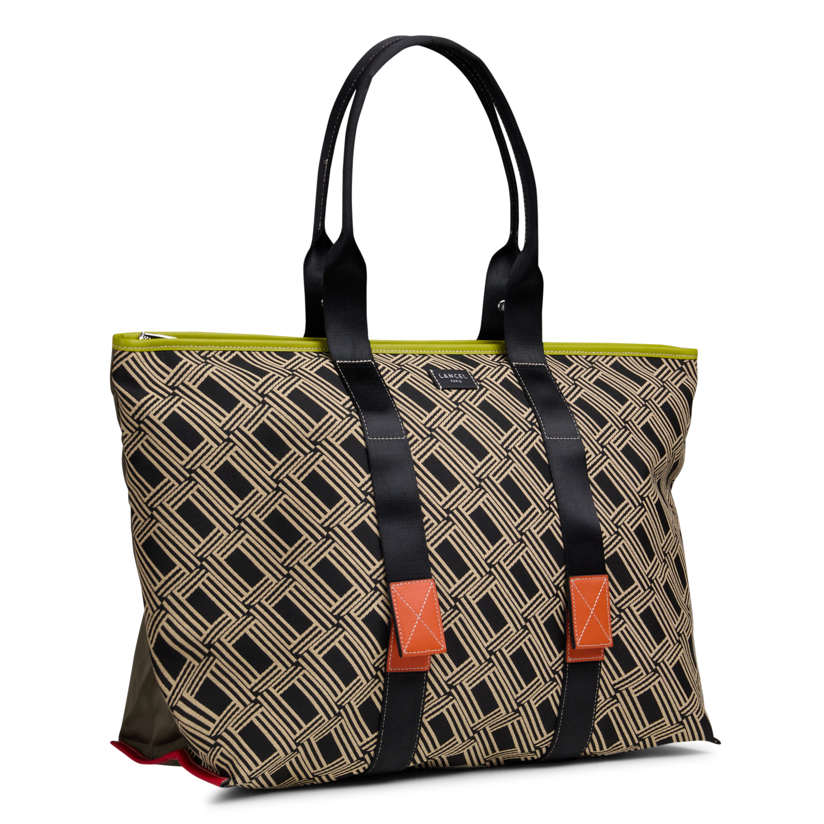 Cabas zippé LANCEL Multicolore