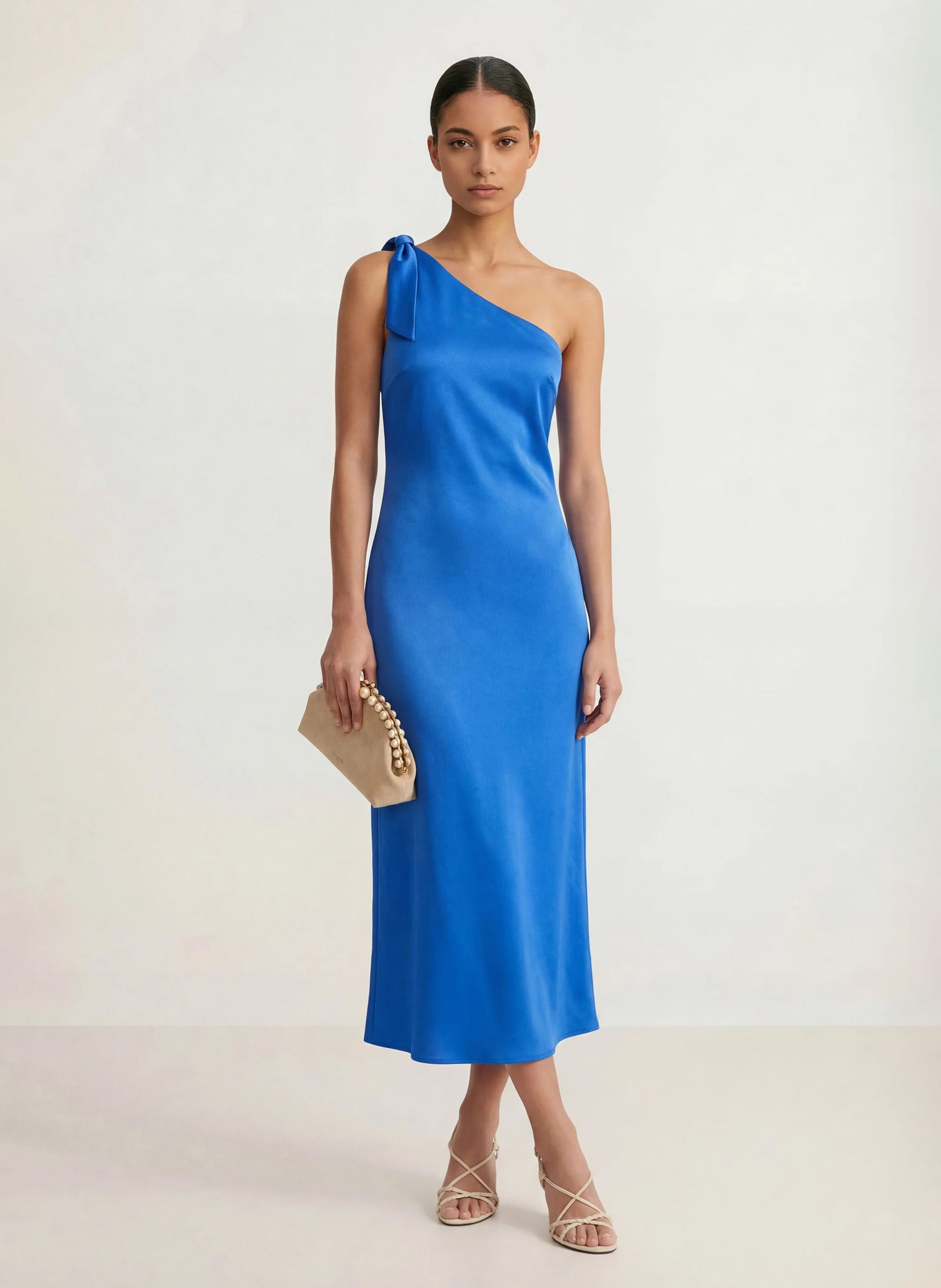 Robe longue satinée KOOKAI Bleu