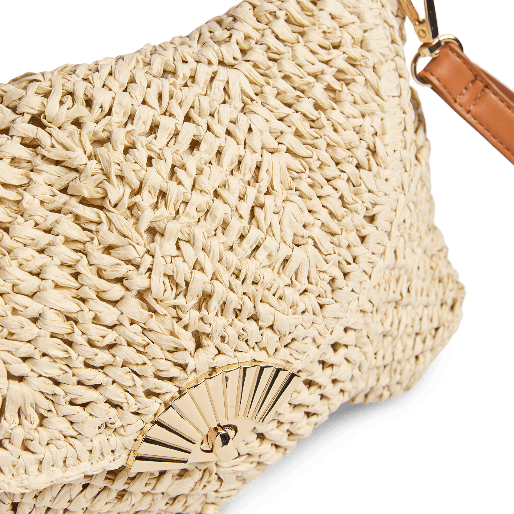 Sac porté épaule en paille PIECES Vert