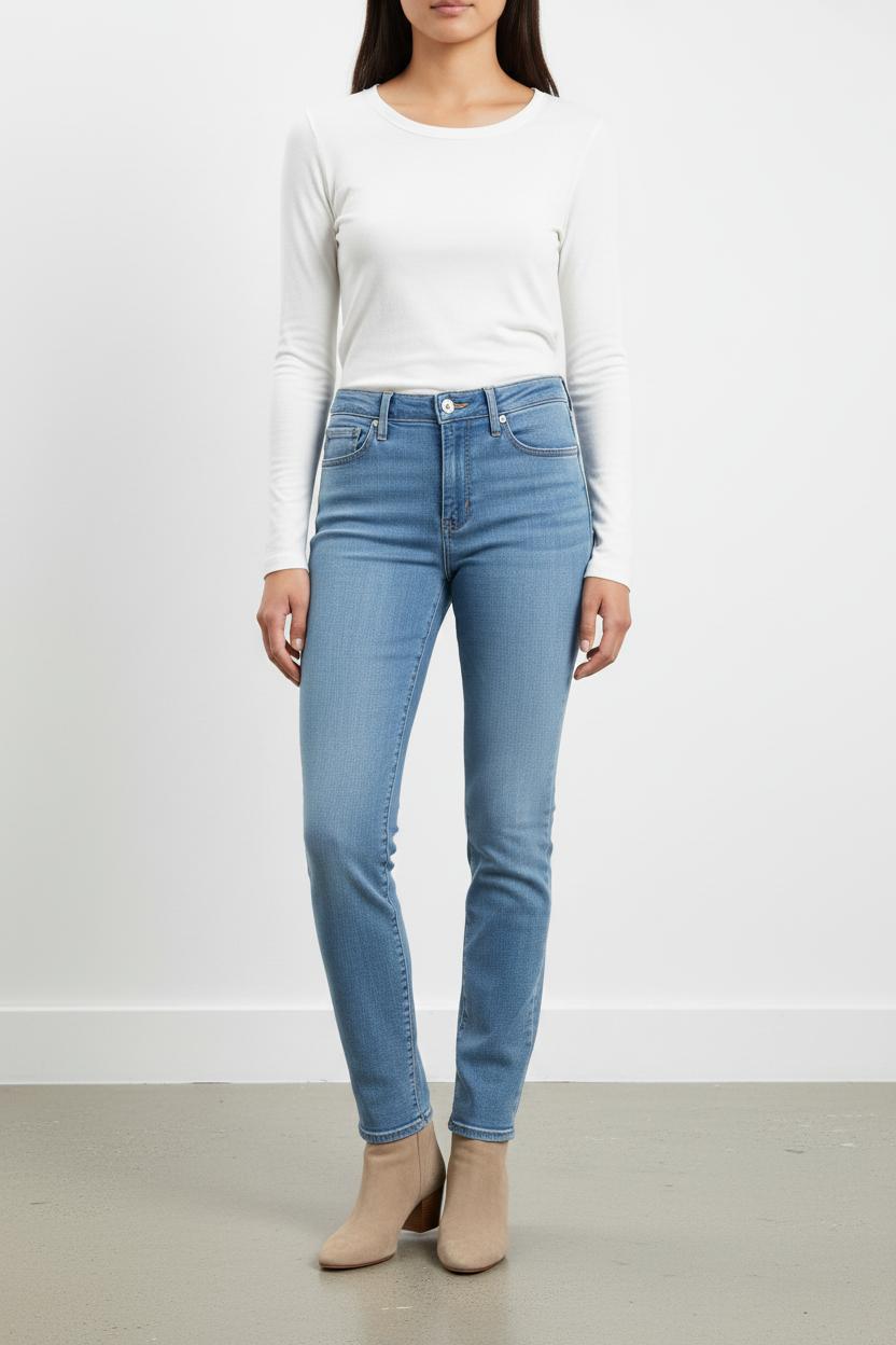 Cropped slim jeans with studs LEVI'S - Seconde main Blue