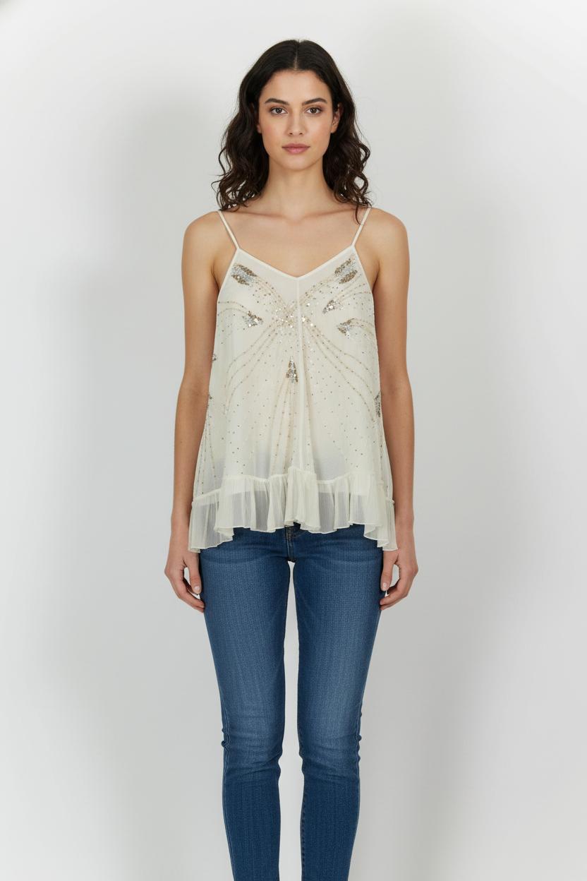 Top & tank top MES DEMOISELLES - Seconde Main Beige