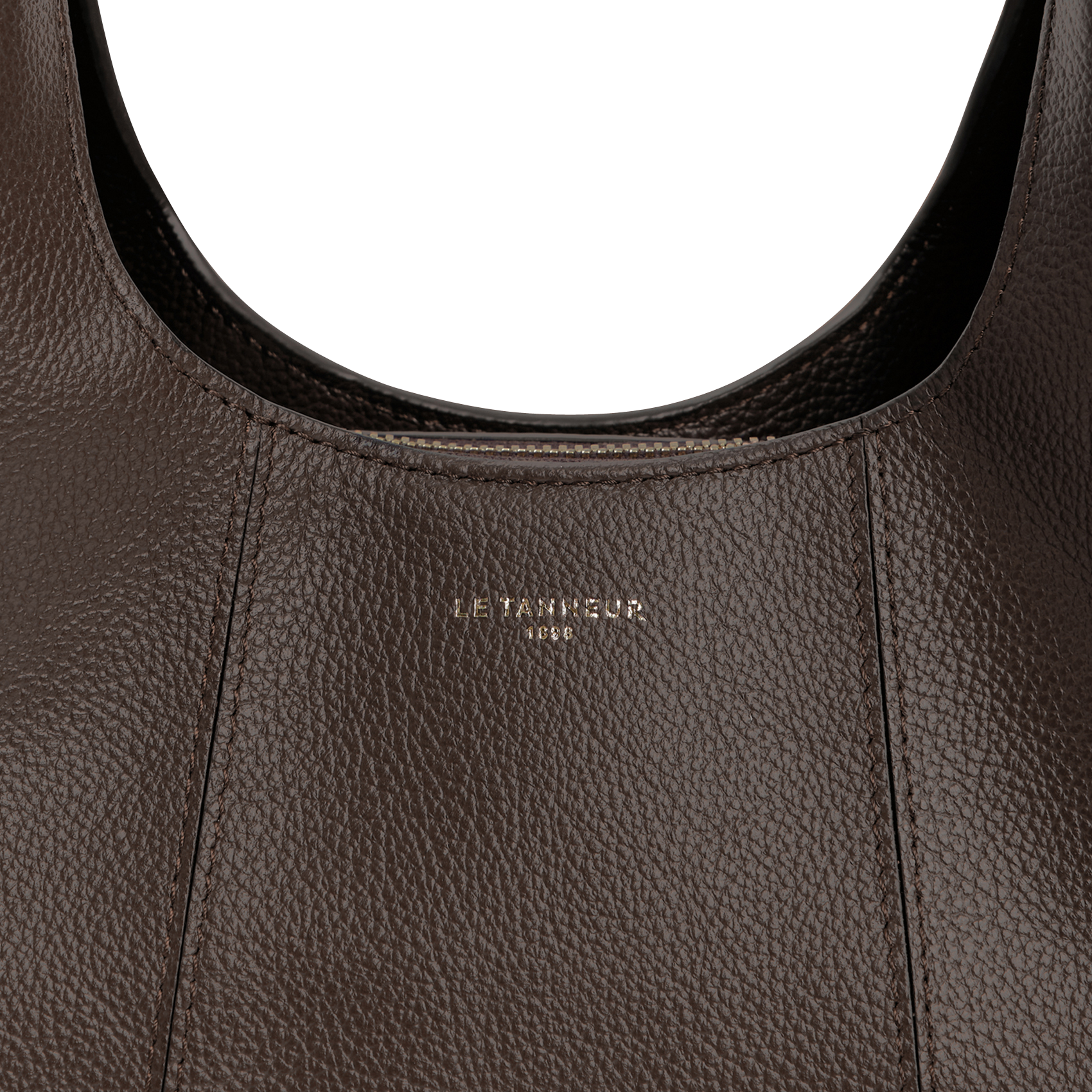 Grained leather shoulder bag | Brown LE TANNEUR Women