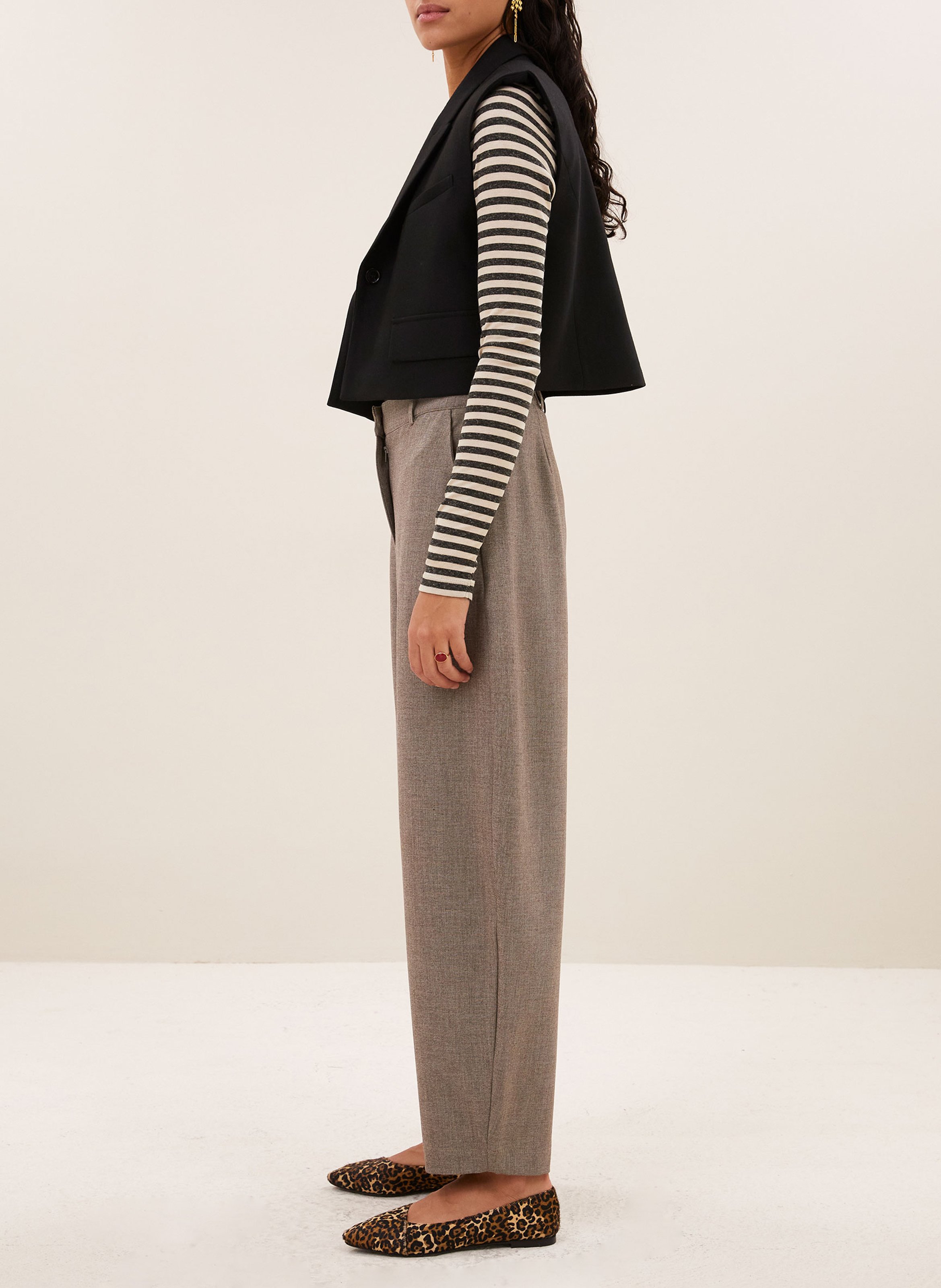 Pantalon ballon uni  BY BAR Marron