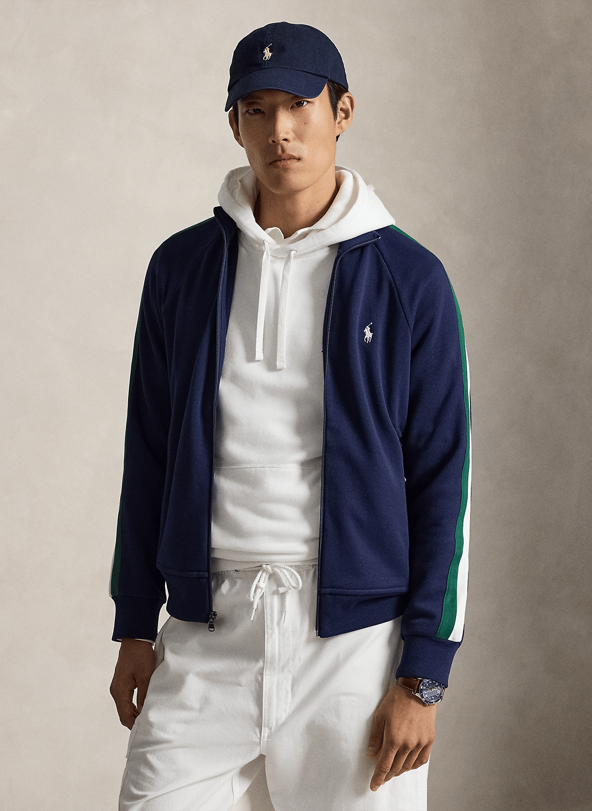 Slim-fit zip-up tracksuit top  POLO RALPH LAUREN Blue