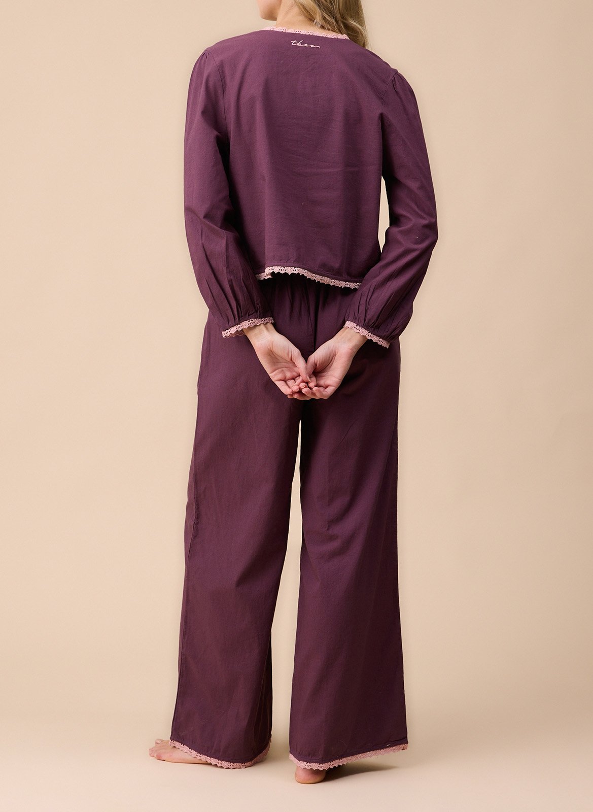 Baumwoll-Pyjama TBCO Violett