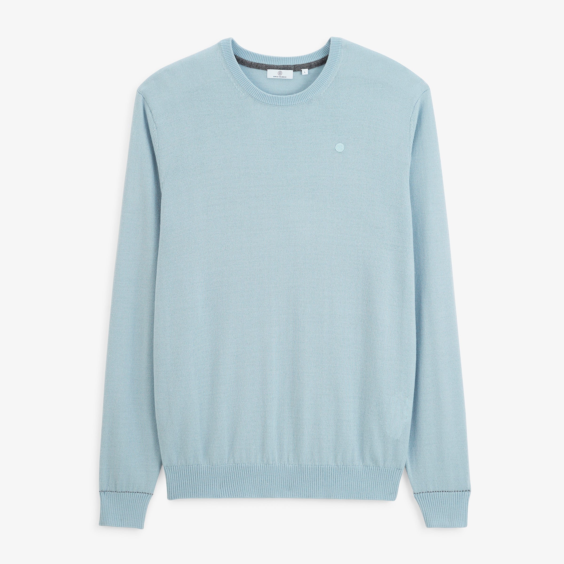 MAO Essential Breeze Blue Crew-Neck Sweater SERGE BLANCO Blue