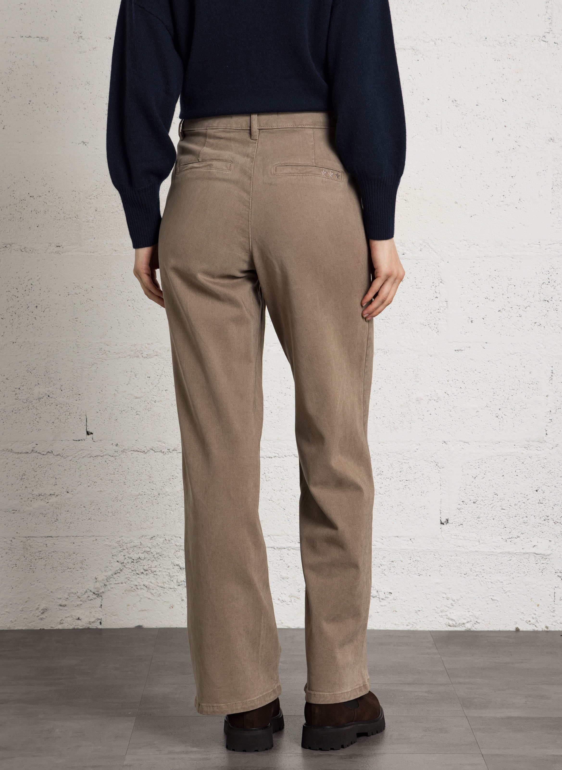 Pantalon large taille haute  SUD EXPRESS Beige