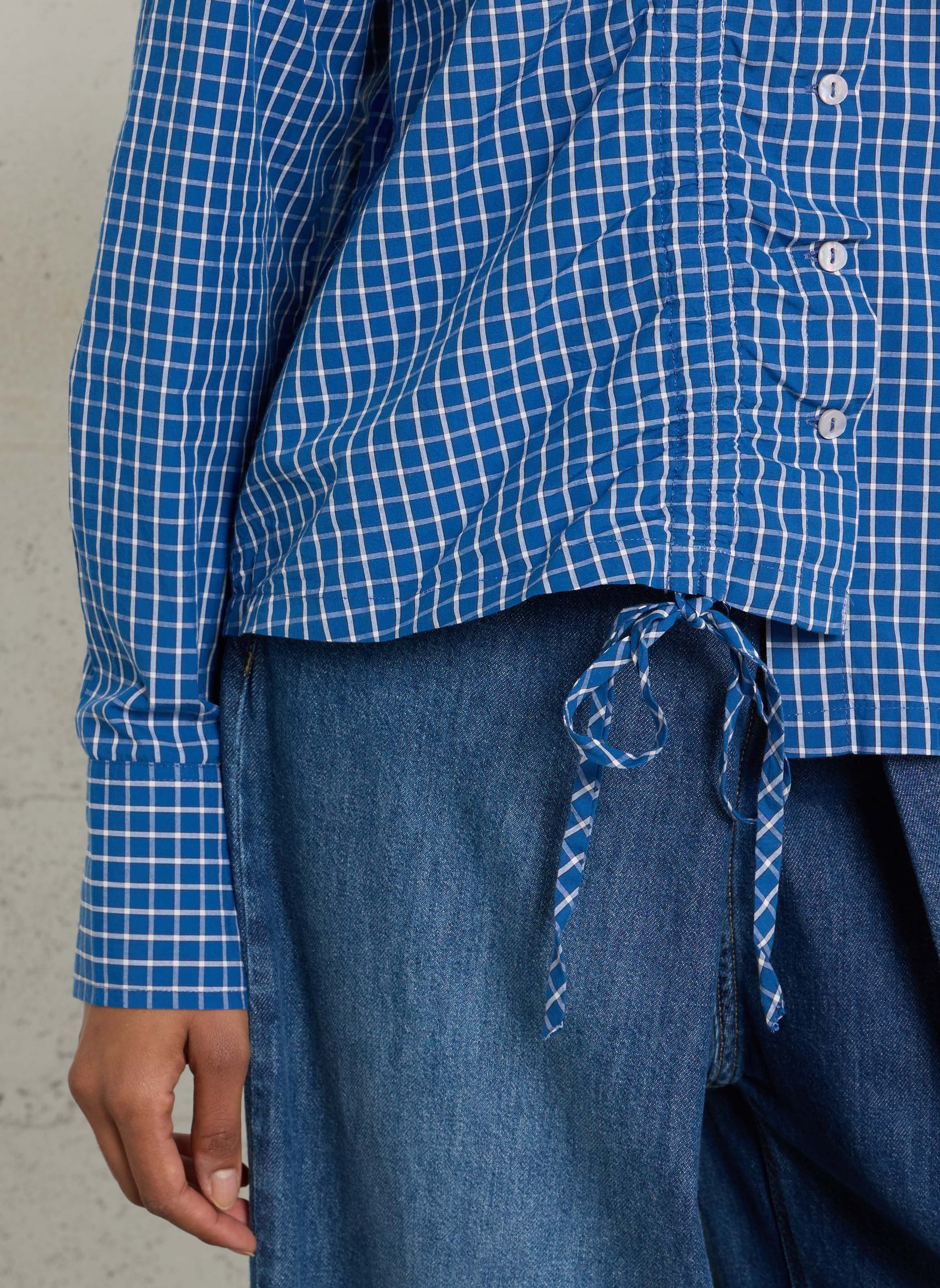 Cotton shirt with classic collar DAMSON MADDER Blue